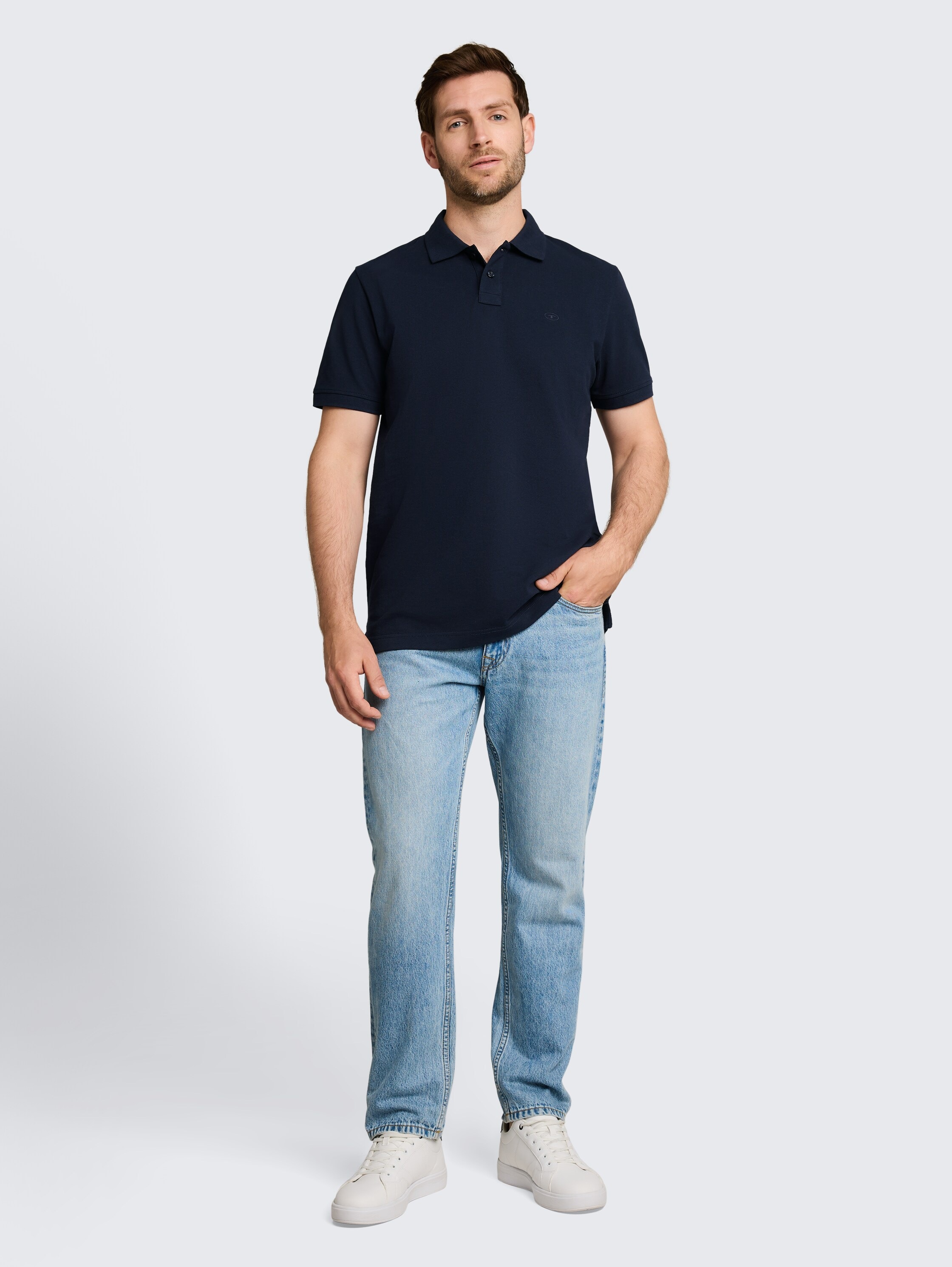 TOM TAILOR Poloshirt Poloshirt mit Logostickerei