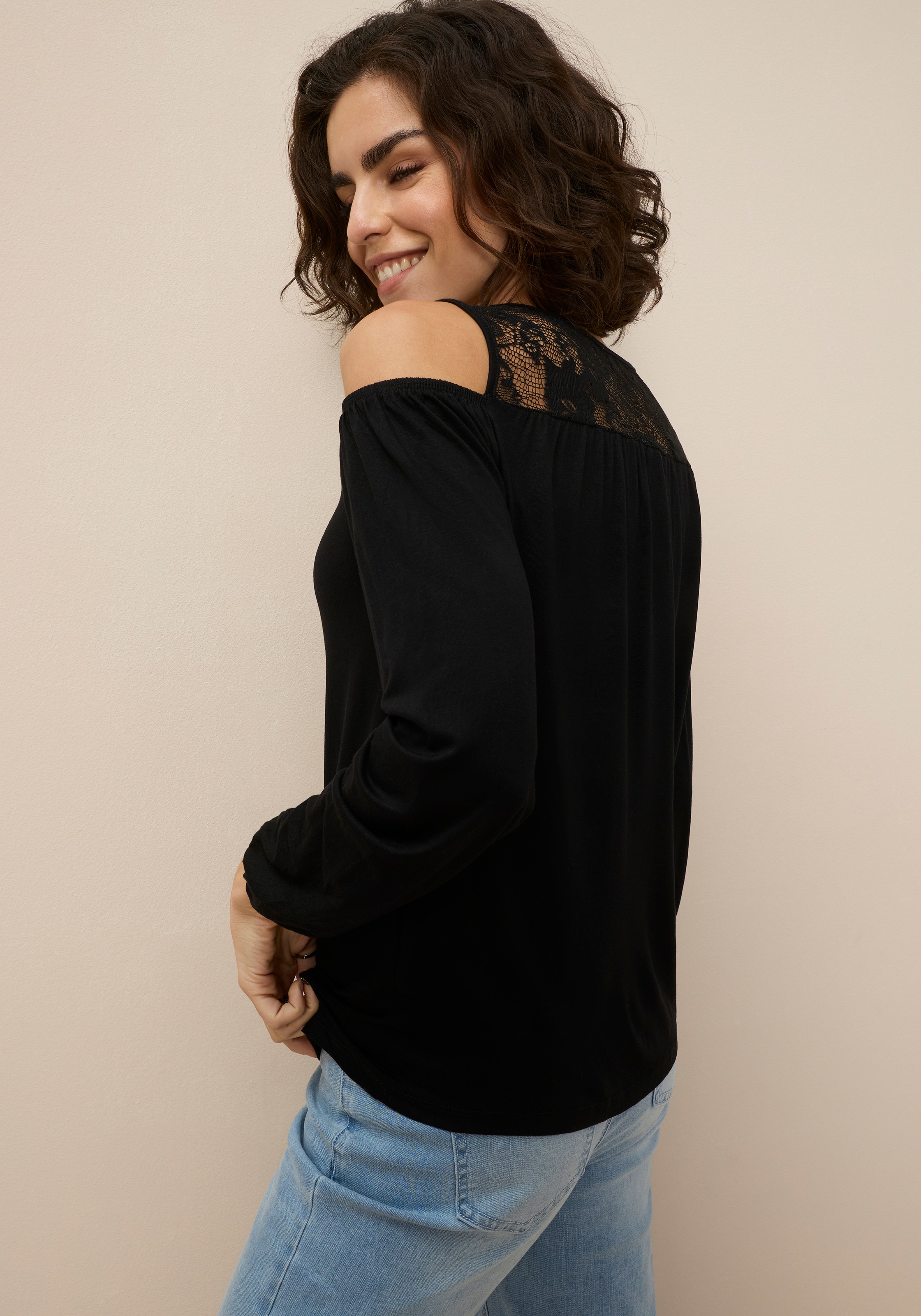 Laura Scott Langarmshirt lässig geschnitten, Langarm, femininer Stil günstig online kaufen