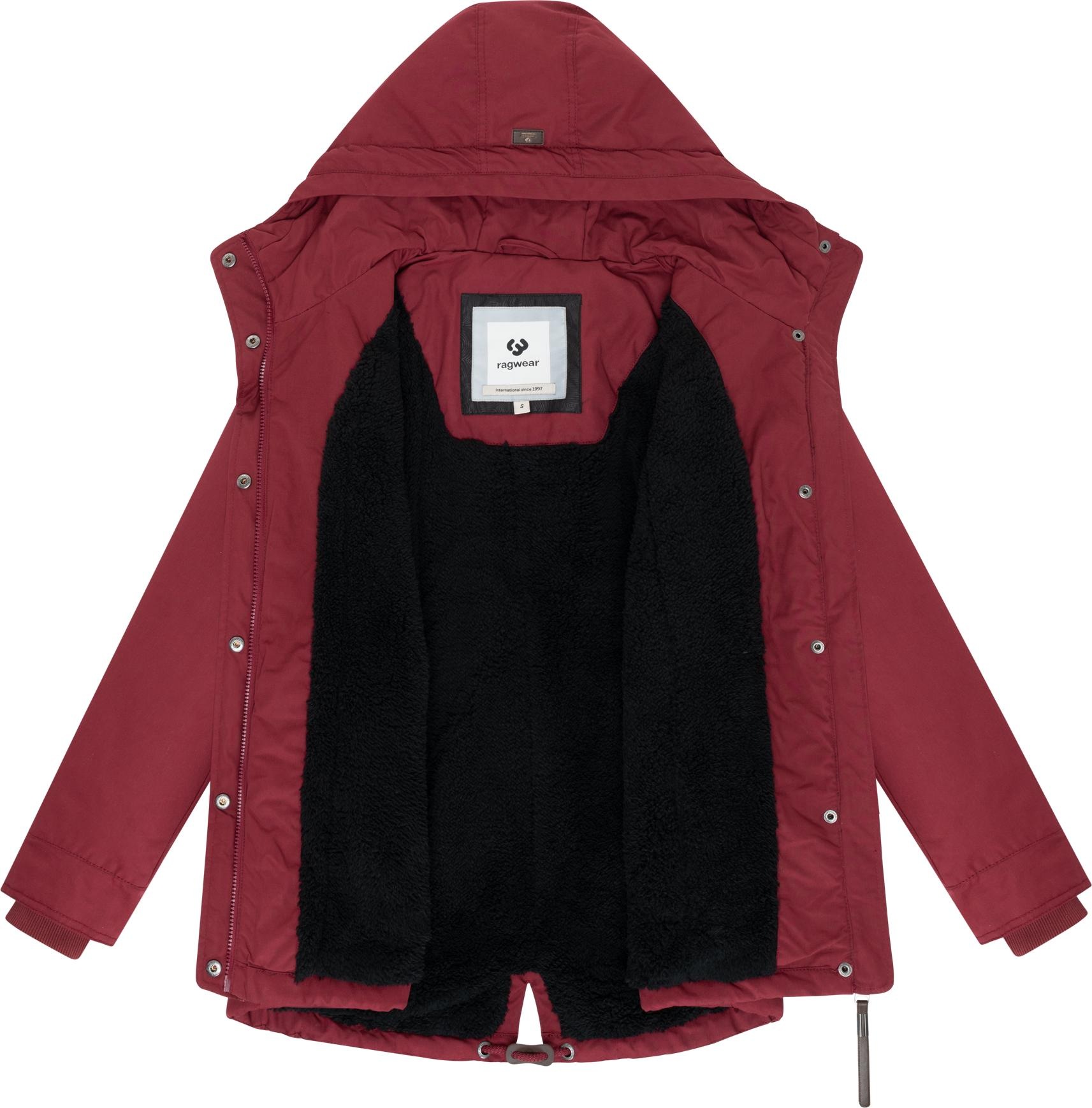 Ragwear Winterjacke »Parkker Warm YOUMODO«, mit Kapuze, Winter Parka mit kuscheligem Teddy-Innenfutter