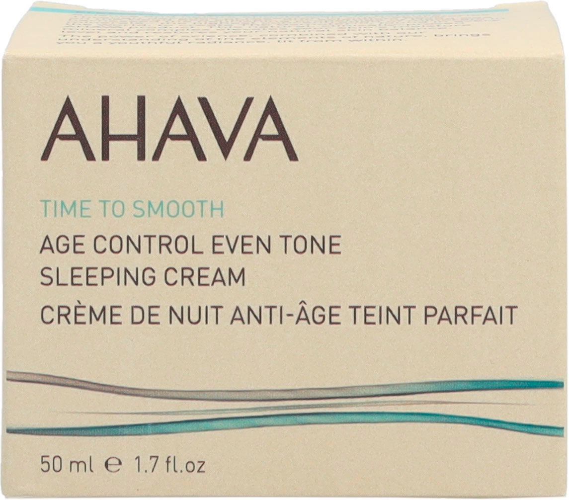 AHAVA Nachtcreme »Time To Smooth Age Control Even Tone Sleeping Cream«, Bekämpft erste Fältchen, maximiert die Zellerneurung.