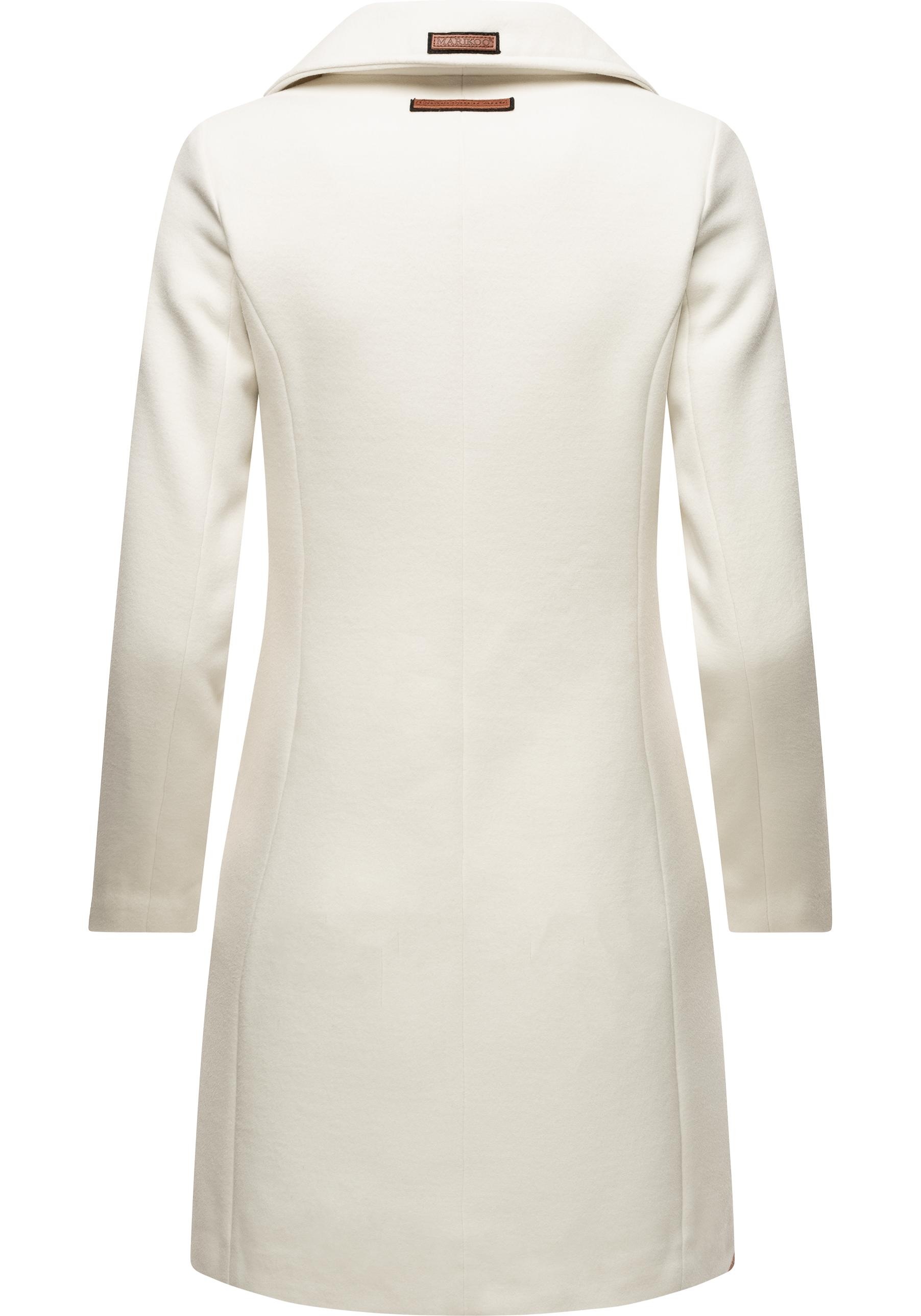 Thumbnail - Marikoo Kurzmantel "Nanakoo" edler Damen Trenchcoat in Wollmantel-Optik