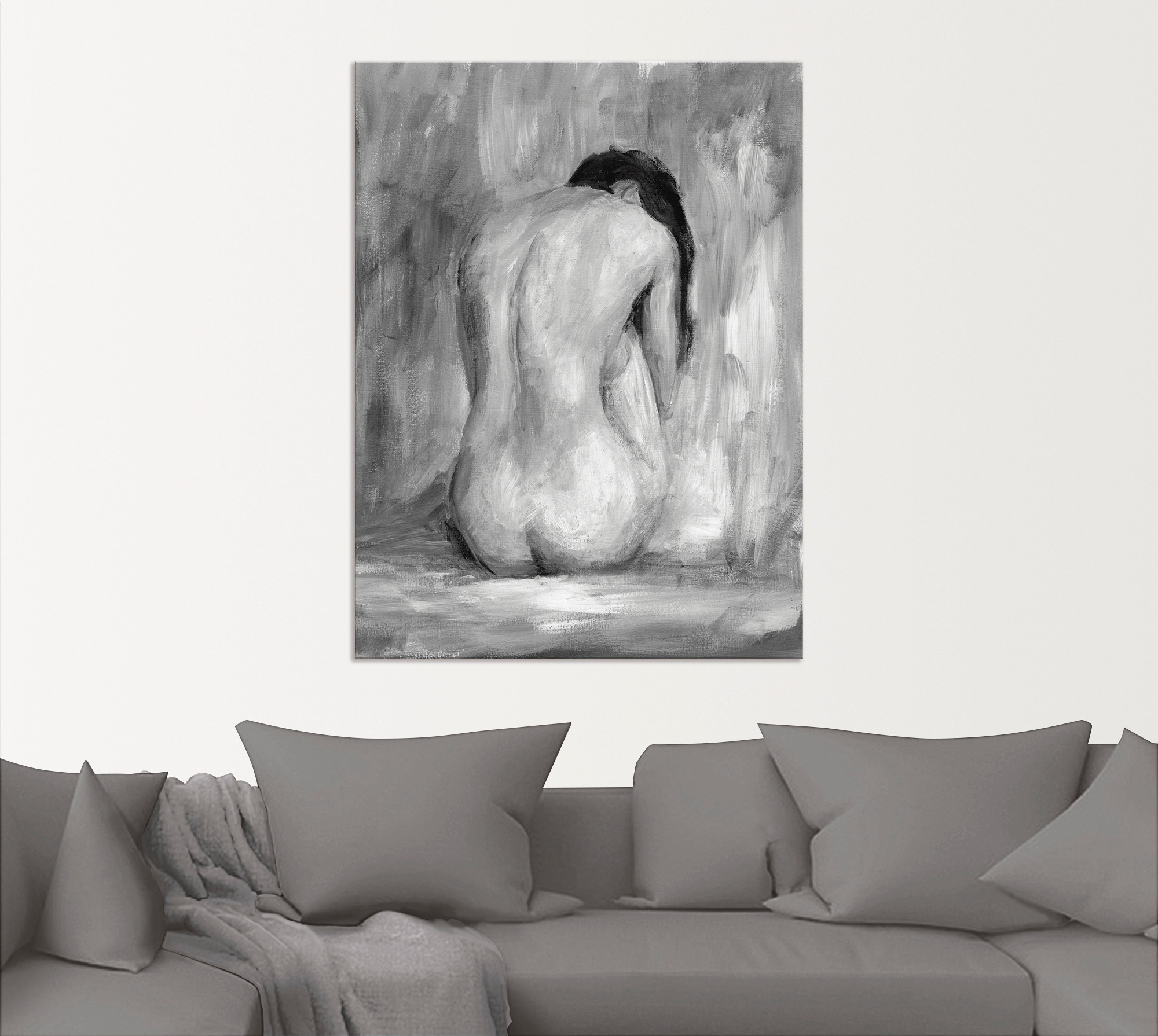 Artland Wandbild »Figur in schwarz & weiß II«, Frau, (1 St.), als Alubild, Outdoorbild, Leinwandbild, Poster, Wandaufkleber