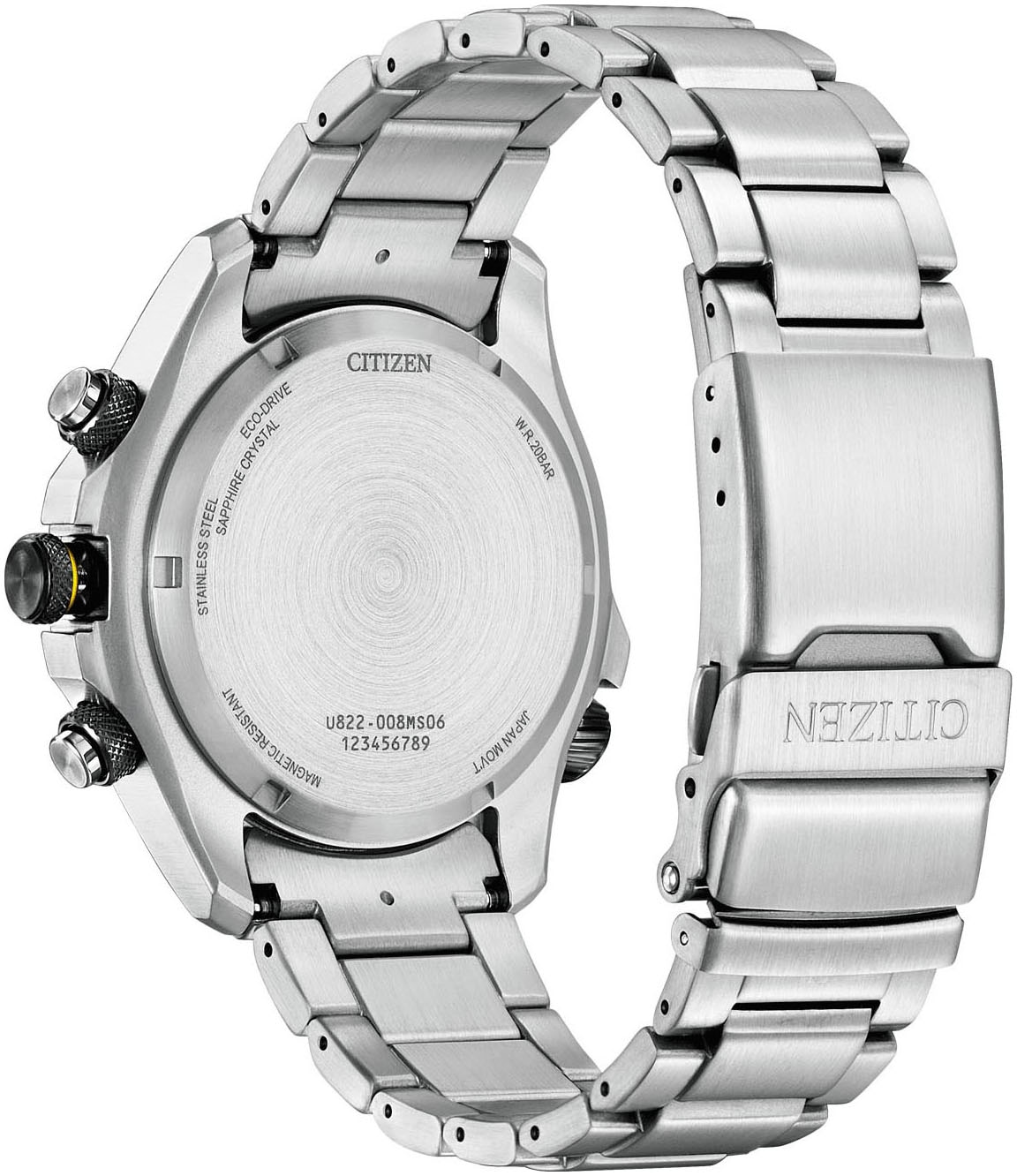 Citizen Solaruhr, Armbanduhr, Herrenuhr, Edelstahlarmband, analog, digital, Tag