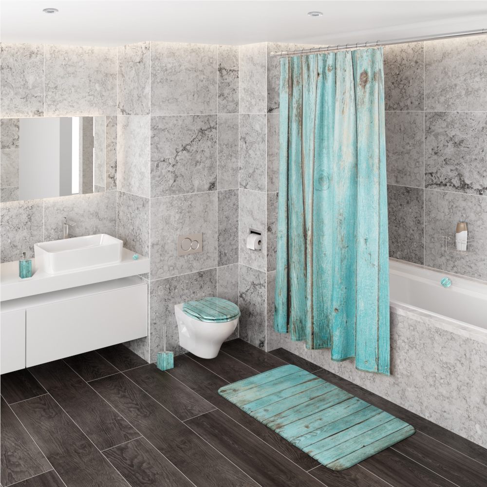 Sanilo Badaccessoire-Set »Lumber« bestehend aus WC-Sitz, Badteppich, Stöpsel, Seifenspender, WC-Bürste