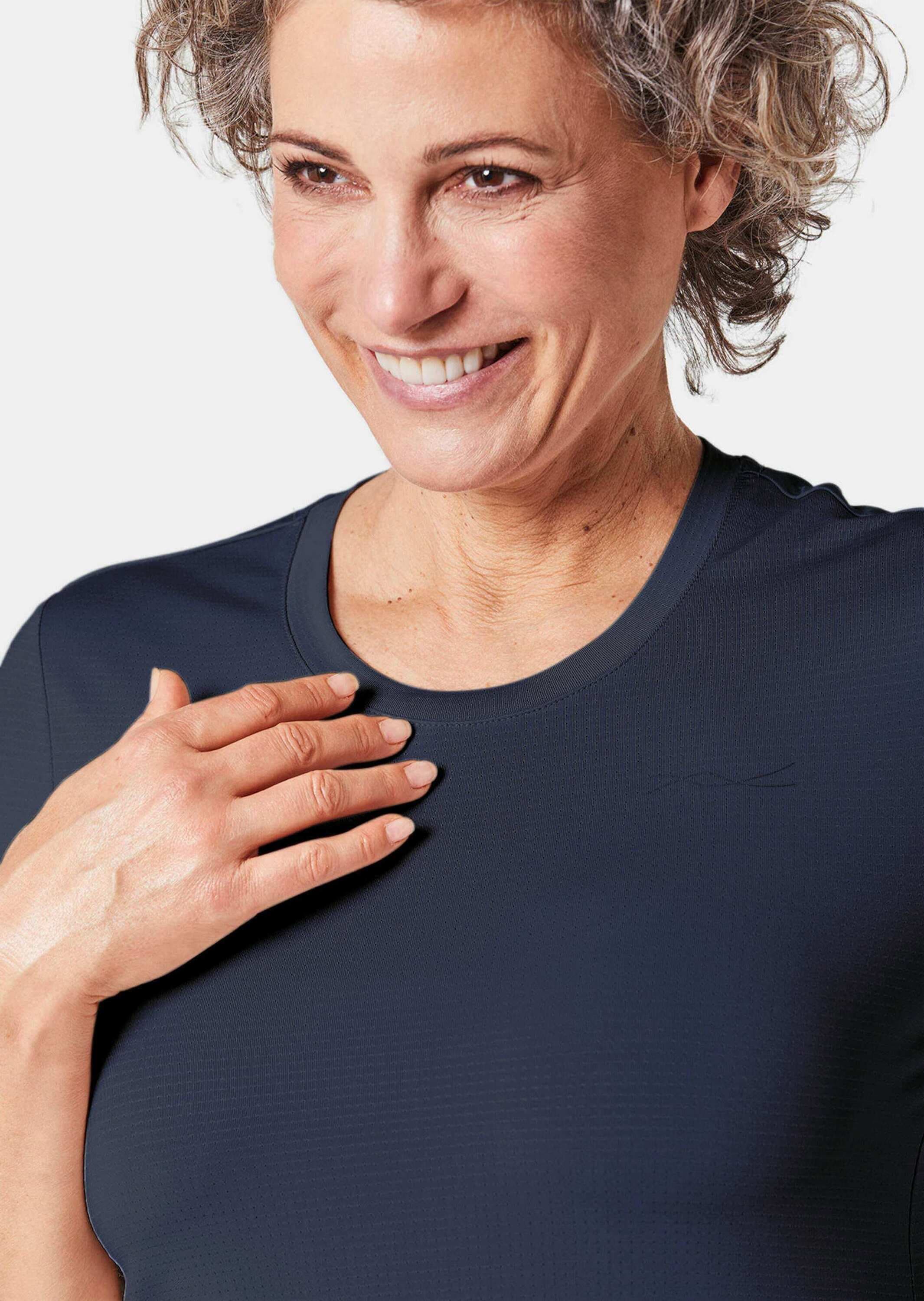 GOLDNER Kurzarmshirt »Sport-Shirt mit Reflektoren«