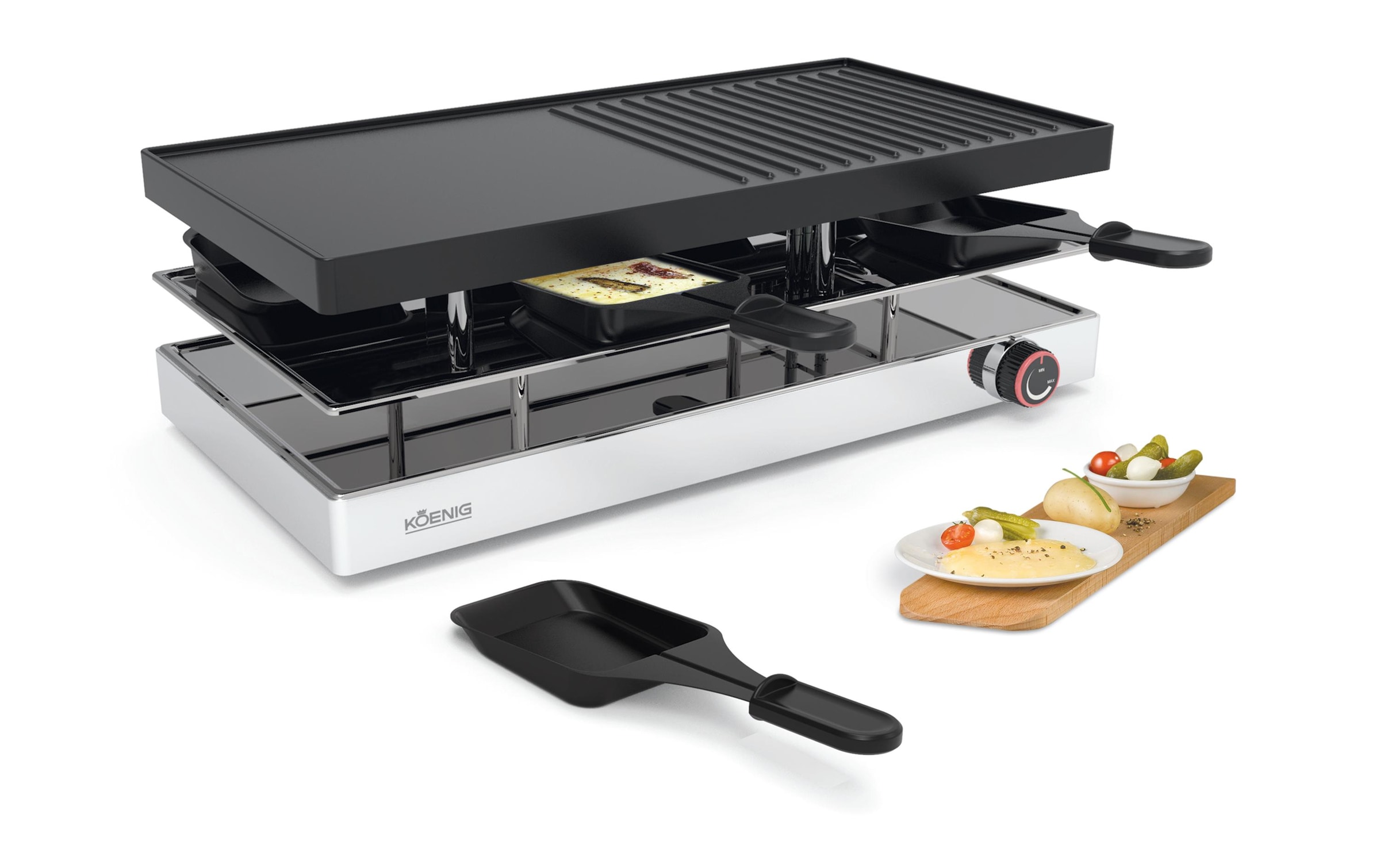 KOENIG Raclette »Elegance 8 Pers« 8 Stk. Raclettepfännchen 1.200 W