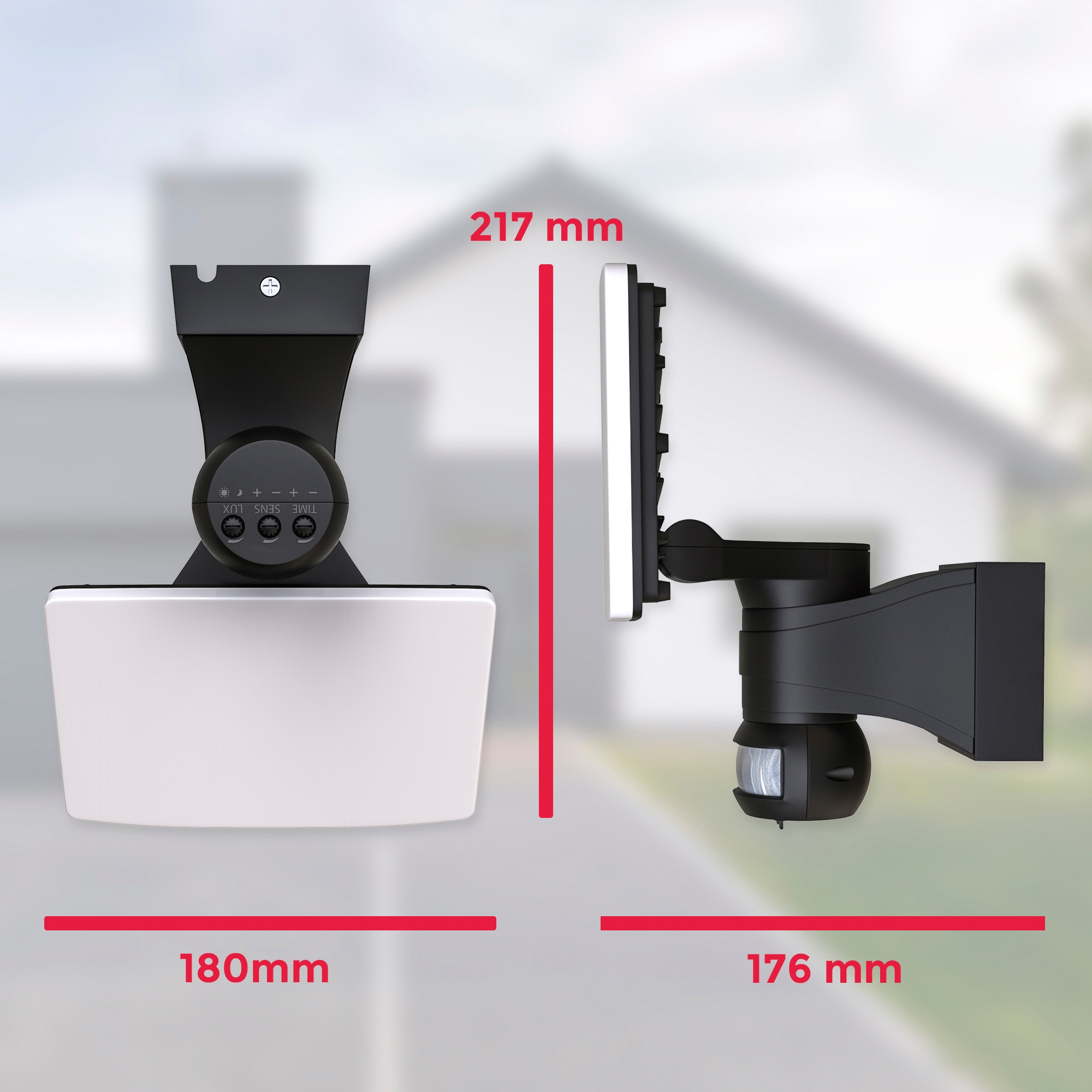 B.K.Licht LED Außen-Wandleuchte, 1 20 BAUR LED-Platine 3s-7min. Reichweite 2.300lm, Watt, inkl. 4.000K, bis 12m Bewegungssensor, x | Leuchtdauer