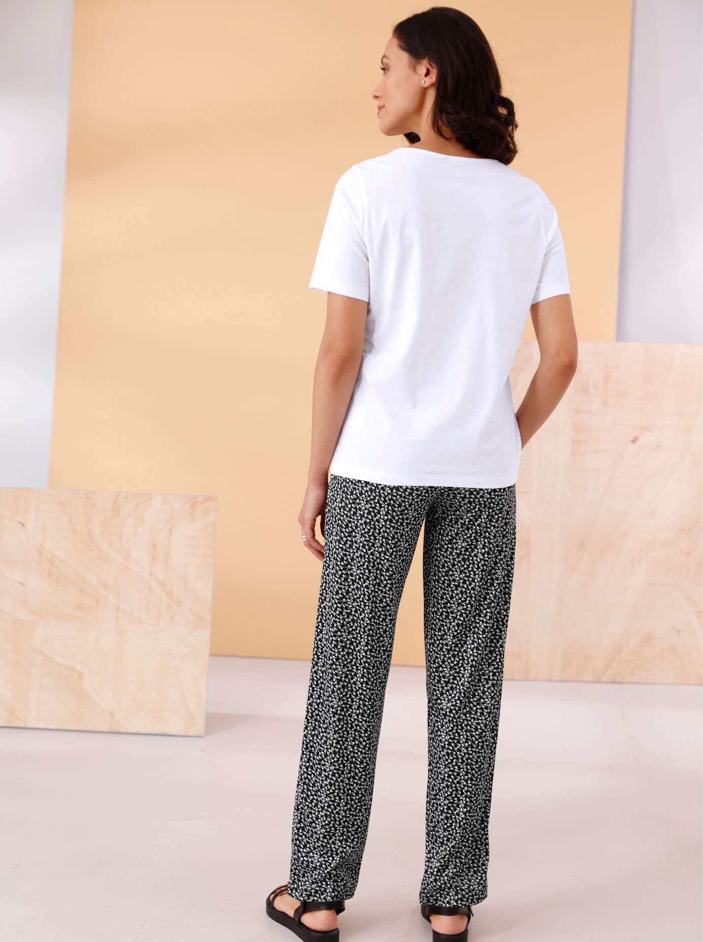 T-shirt Manches Courtes Femme Blanc Taille 56 Classic Basics 3