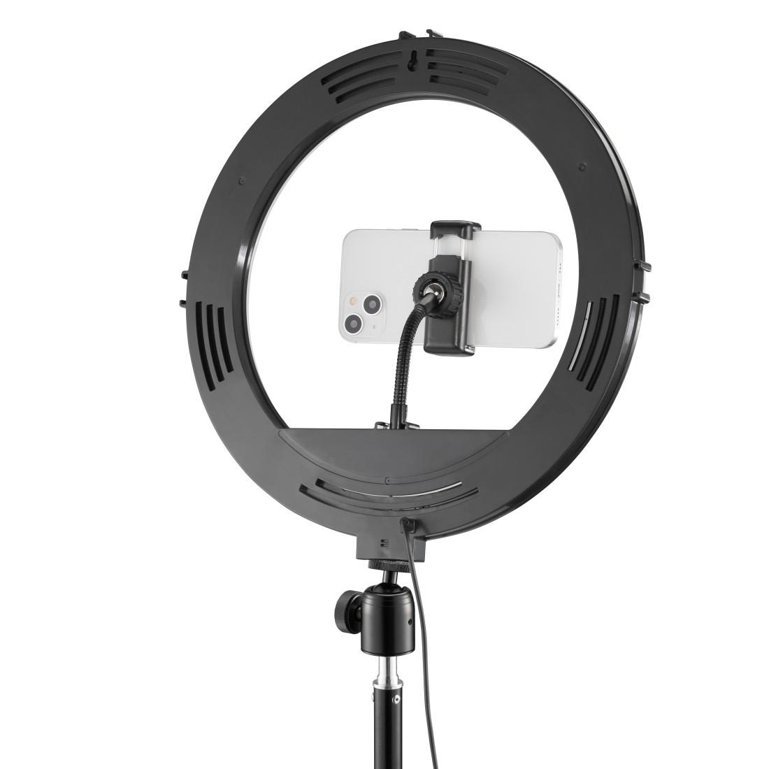 Hama Ringlicht »Handy-Ringlicht mit Stativ für Selfies, Videos (210 cm, 160 LED, 12")«