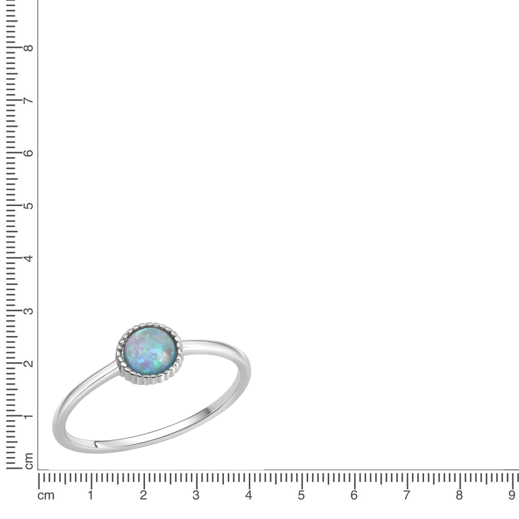 Vivance Fingerring »925/- Sterling Silber rhodiniert Synth. Opal«