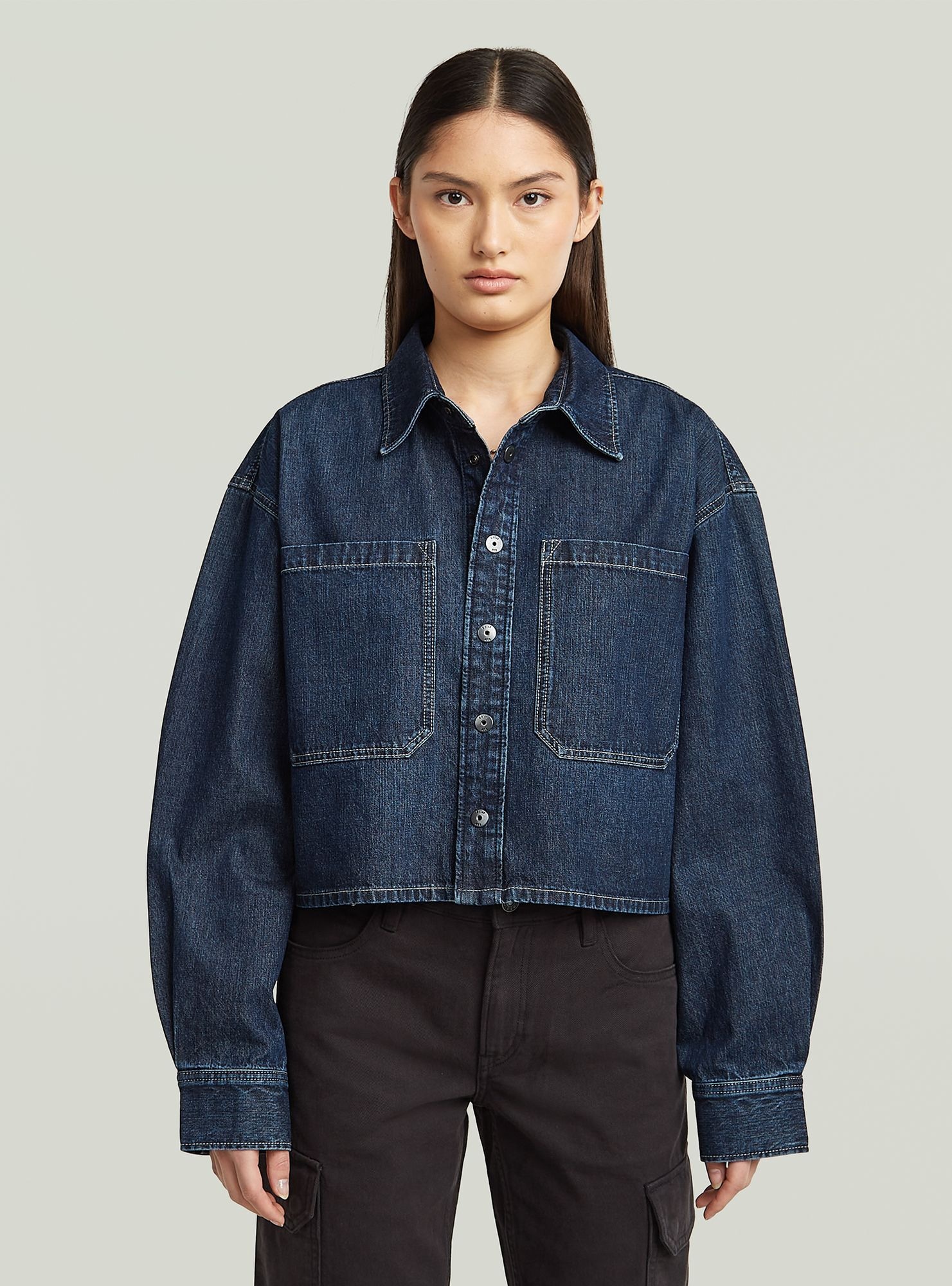 G-STAR Langarmshirt "Boxy 2-Pocket Overshirt" günstig online kaufen