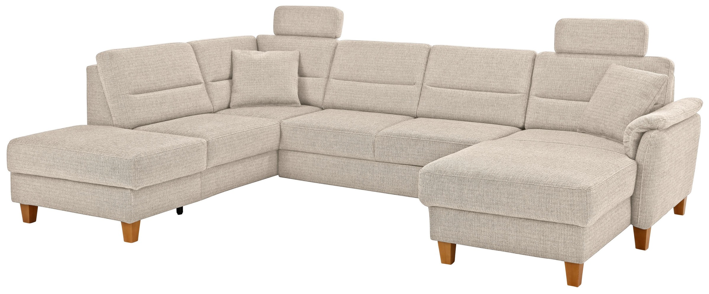 Home affaire Wohnlandschaft "Palmera U-Form, B: 308 cm" optional Bettfunkti günstig online kaufen