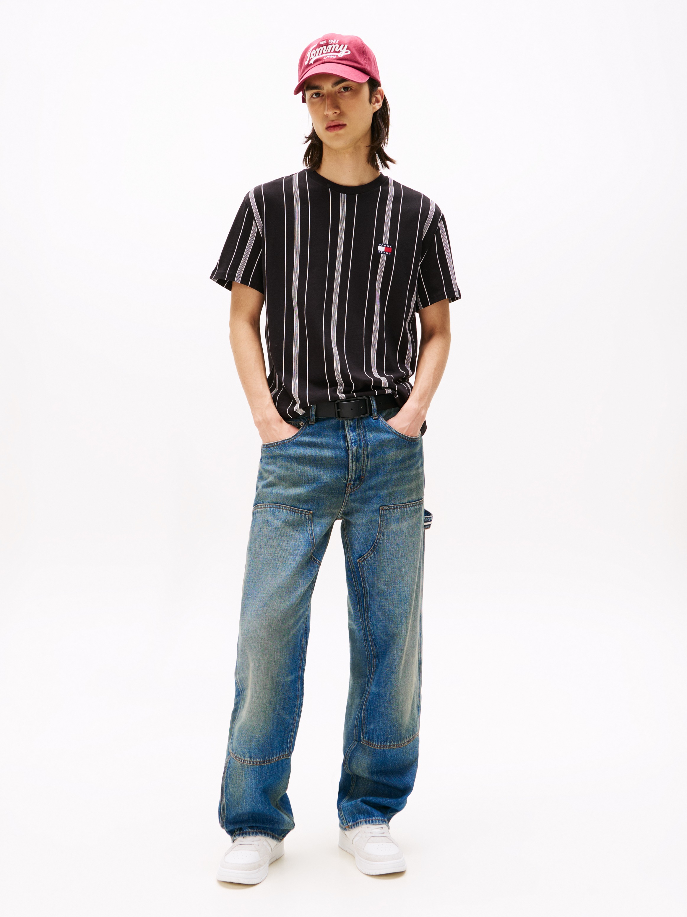 Tommy Jeans T-Shirt "TJM REG VERT STRIPE SS TEE", modisch gestreift günstig online kaufen