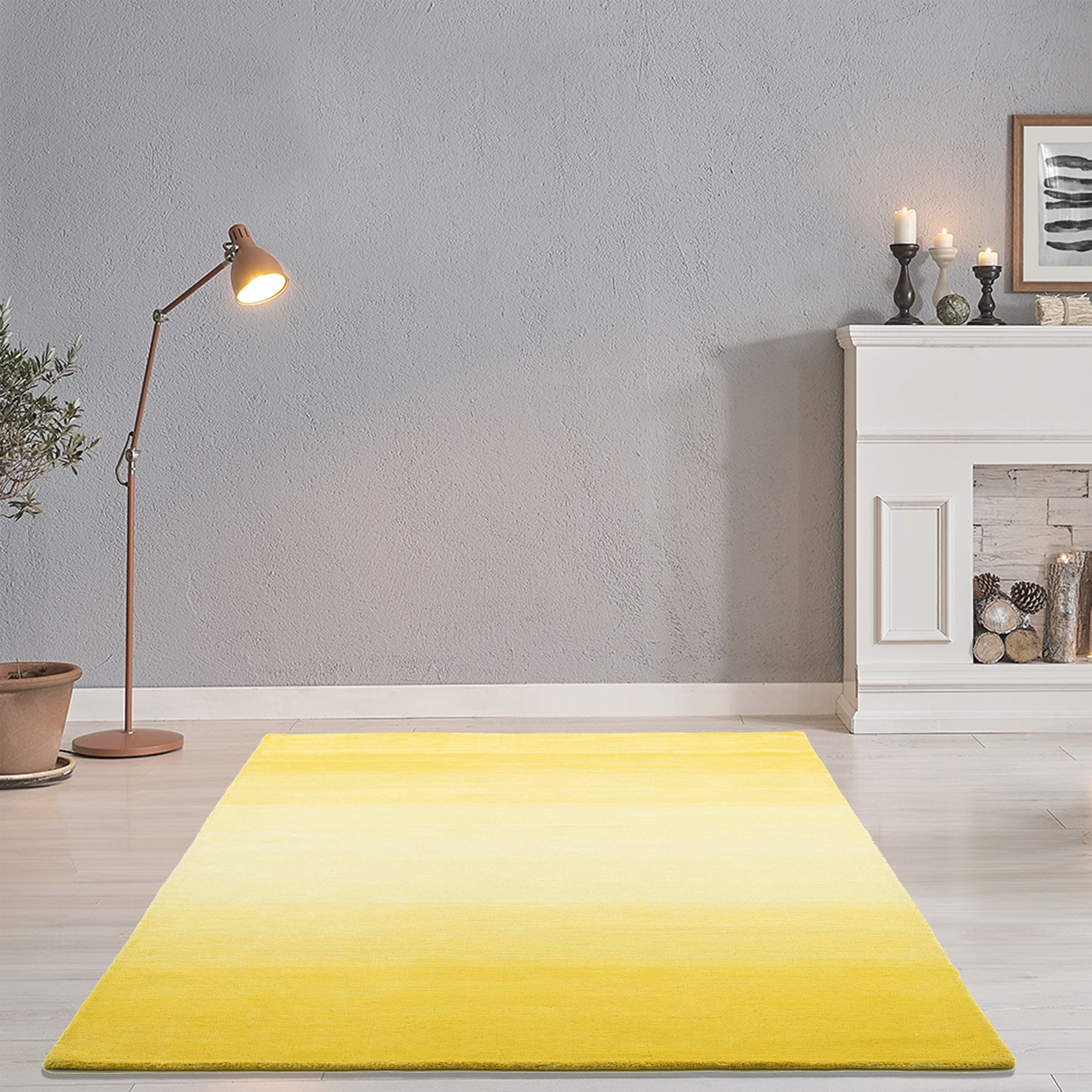THEKO Wollteppich »Wool Comfort«, rechteckig, 14 mm Höhe, Handweb Teppich, reine Wolle, handgewebt, brilliante Farben, Scandi