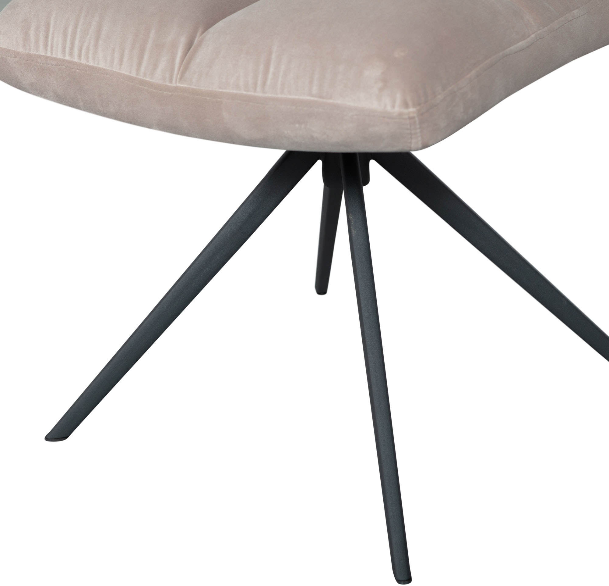 WOOOD Drehstuhl »Vinny«, Samt, mit Drehfuß, Breite 48 cm