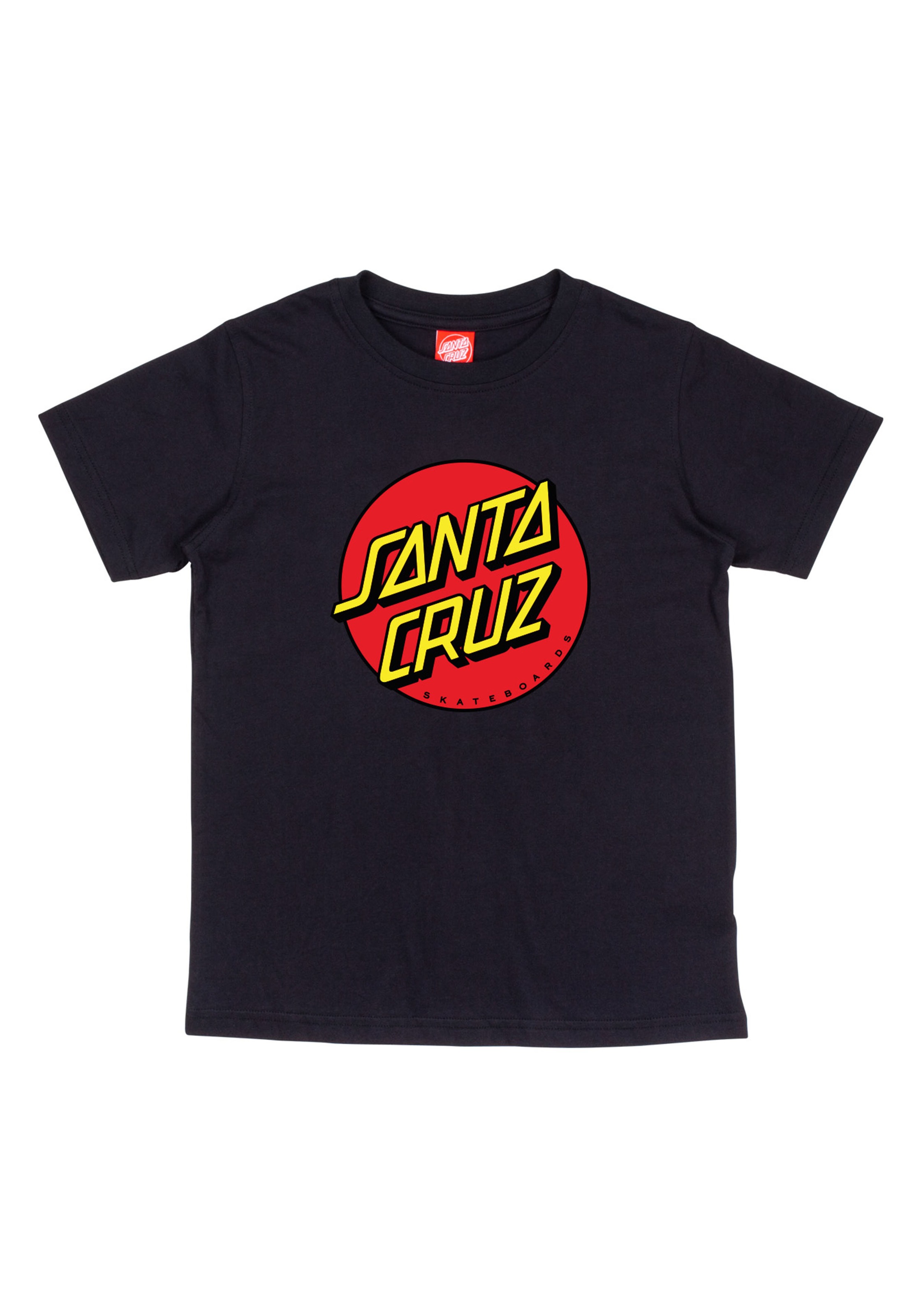 SANTA CRUZ Jungen T-Shirt "YOUTH CLASSIC DOT T-SHIRT", schwarz, Gr. 158, Obermaterial: 100% Baumwolle, Shirts