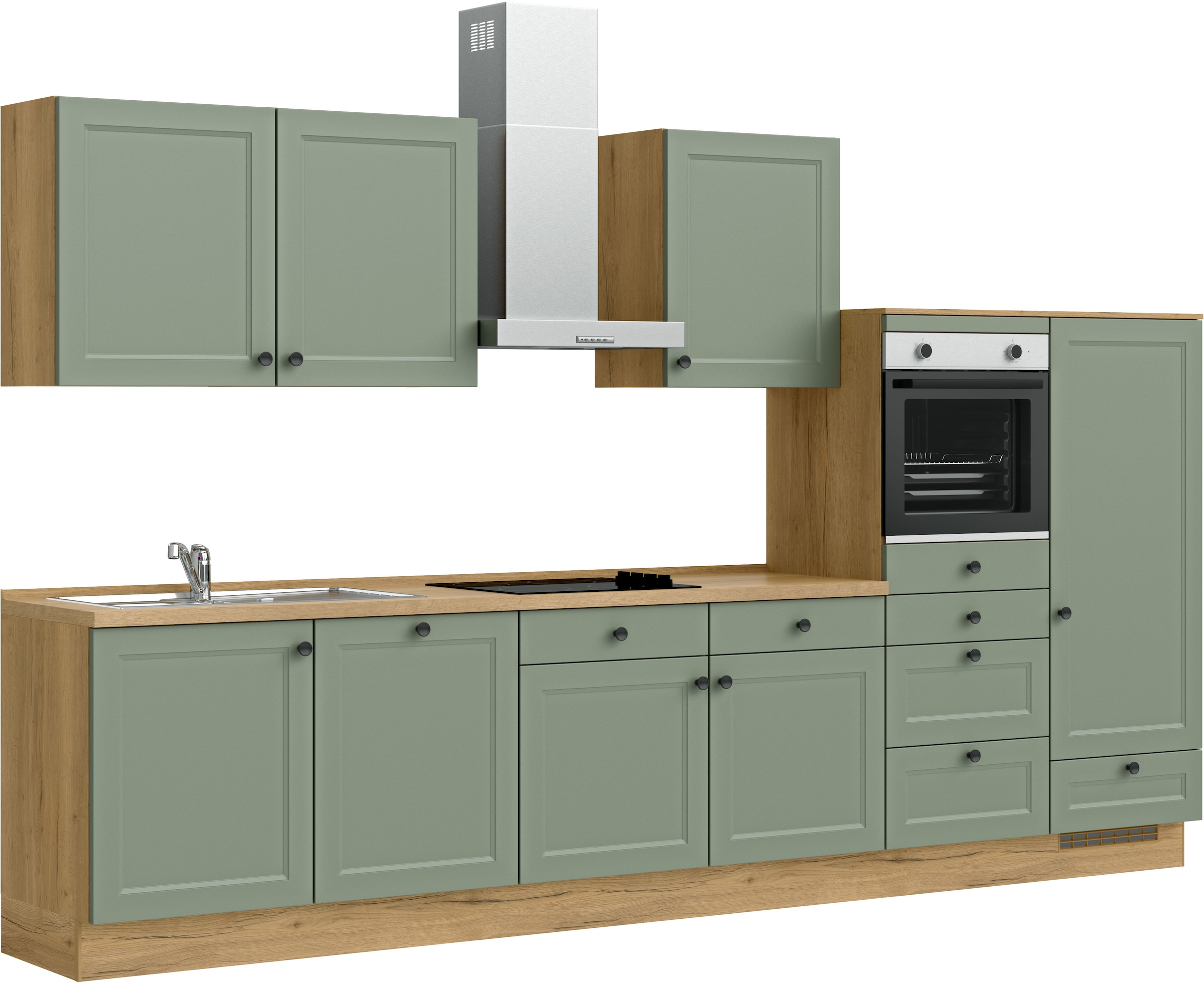 nobilia® Küchenzeile »"Cascada I"«, vormontiert, Ausrichtung wählbar, Breite 360 cm, wahlw. mit E-Geräten