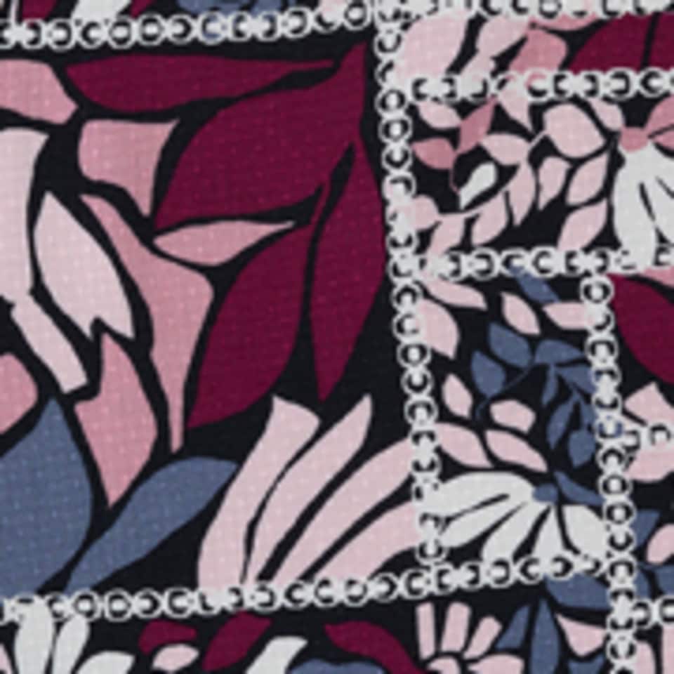 Cecil Kurzarmbluse mit geschlitztem Rundhalsausschnitt