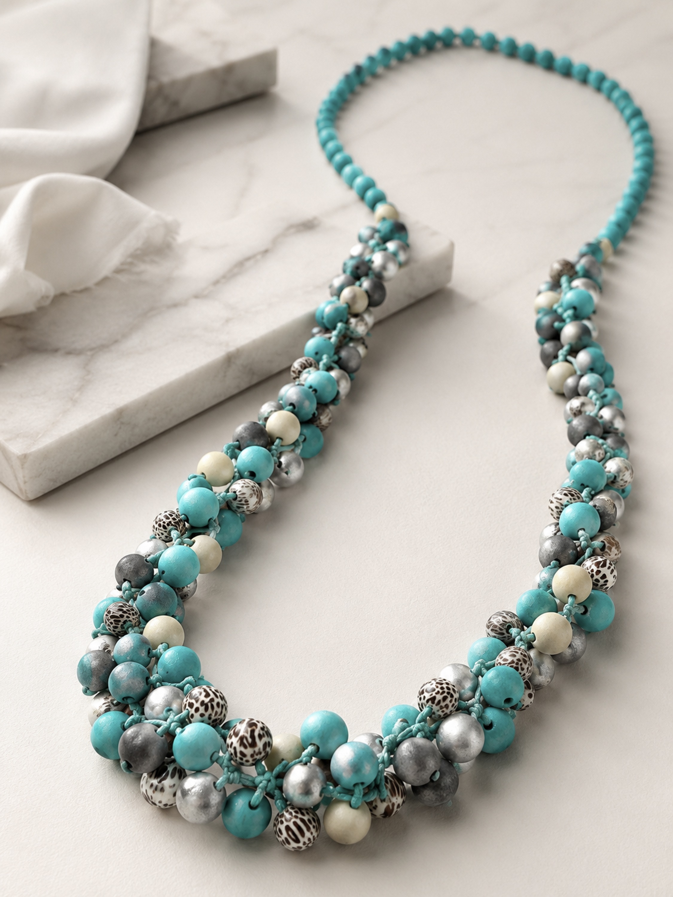 COLLEZIONE ALESSANDRO Lange Kette »Calypso« lange Holzkette mit farbigen Perlen