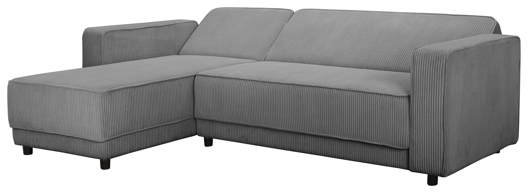 Dorel Home Ecksofa »Allie Schlafsofa 230 cm mit Relaxfunktion in der Rückenlehne«, Schlaffunktion (108/194,5cm), trendiger Cord o. pflegeleichter Velours