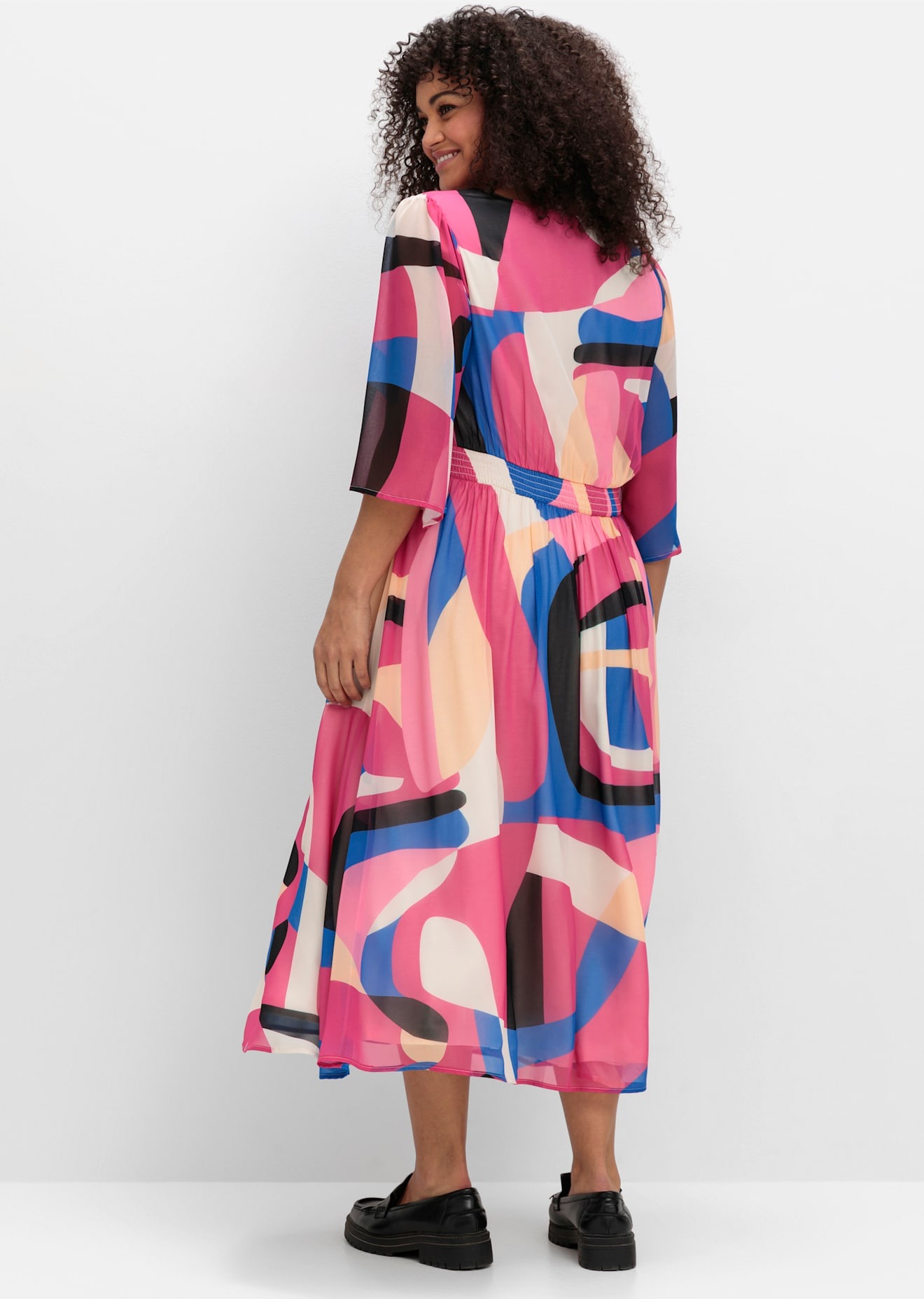 Sheego Chiffonkleid "Kleid" günstig online kaufen