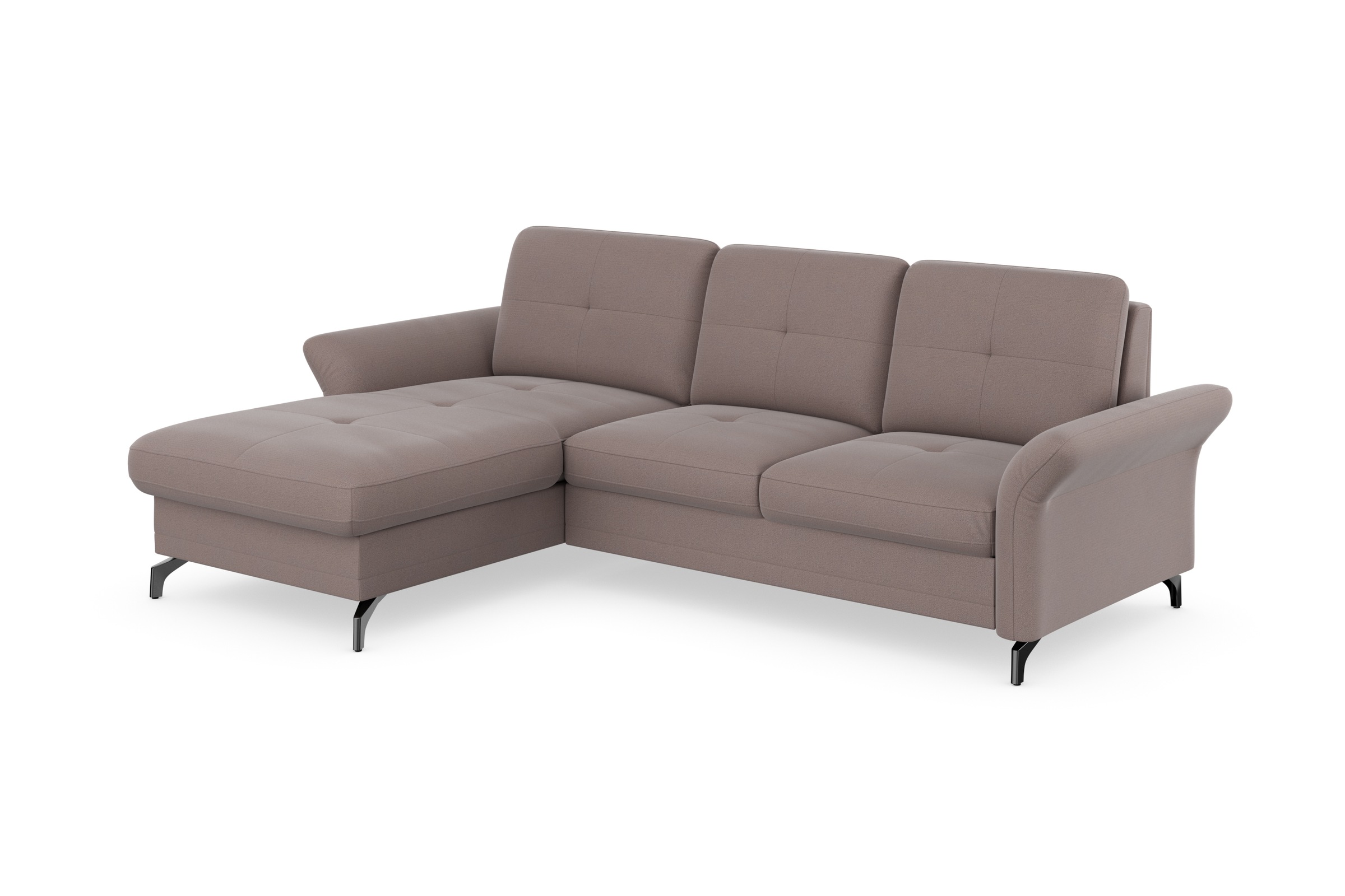 Places of Style Ecksofa »Calando L-Form«, wahlweise mit Bettfunktion, Bettkasten und Armteilfunktion