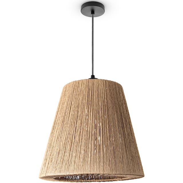 Paco Home Pendelleuchte »VORGU«, E27 Pendelleuchte Papier Boho Rattan Optik Natur  Deckenlampe Vintage | BAUR