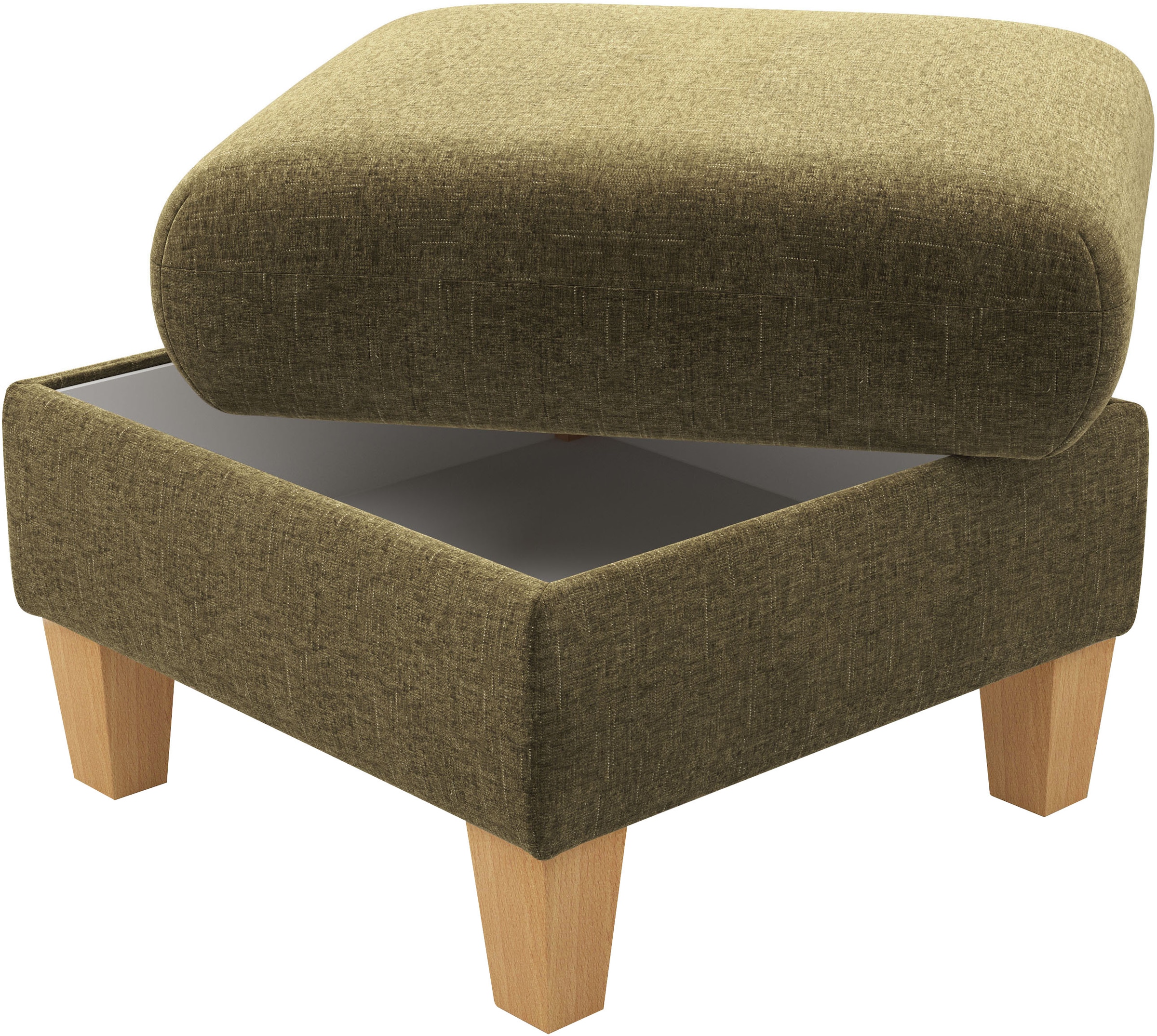 Home affaire Polsterhocker »Rochelle«, (1 St.), Massive 12 cm Holzbeine