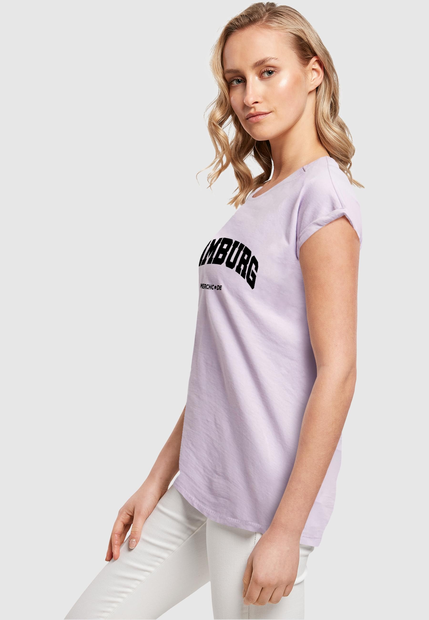 Merchcode T-Shirt »Merchcode Damen Ladies Hamburg Wording - T-Shirt«, (1 tlg.)