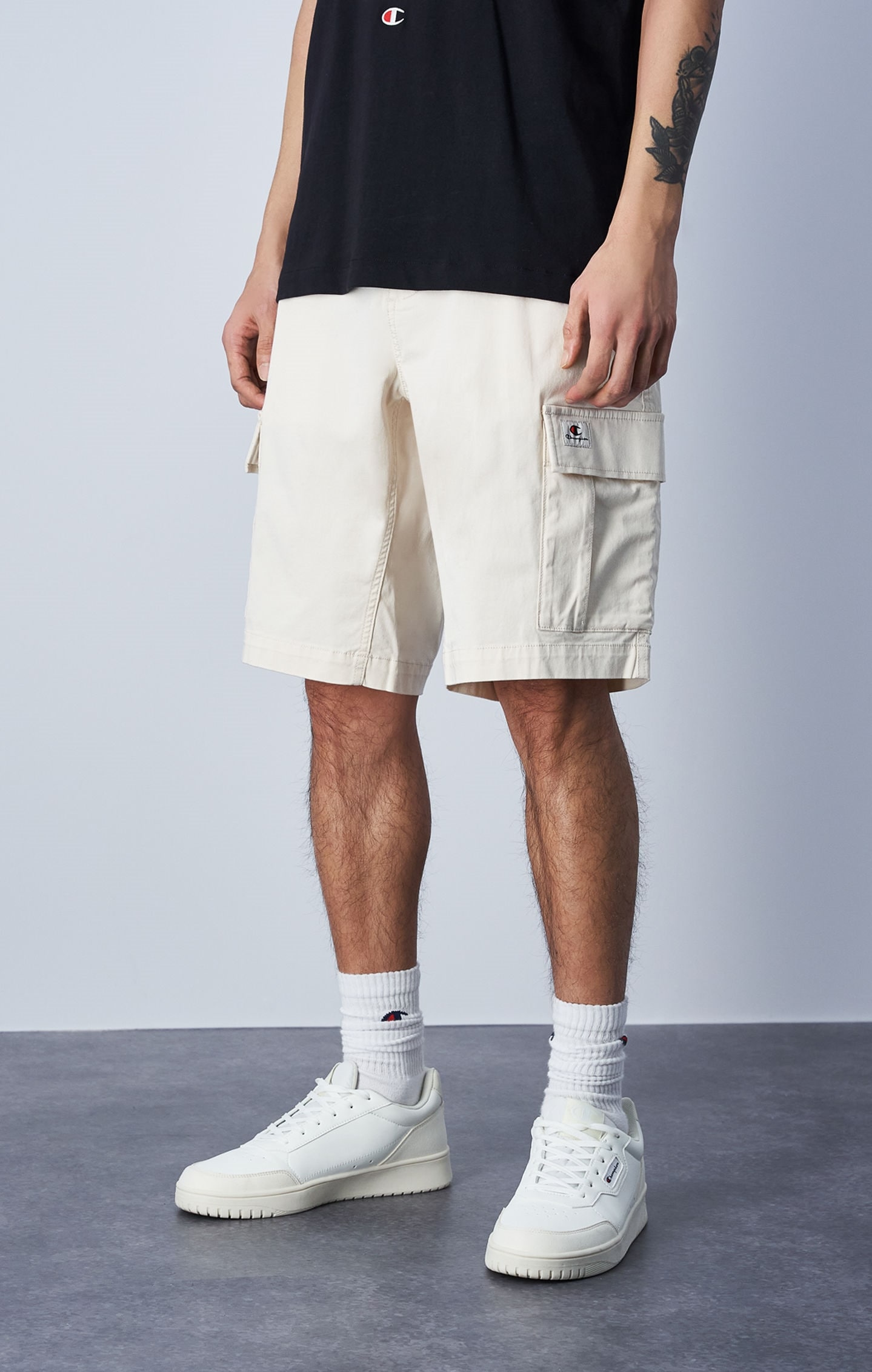 Champion Bermudas »Bookstore Stretch Twill Bermuda«, mit Cargo-Taschen