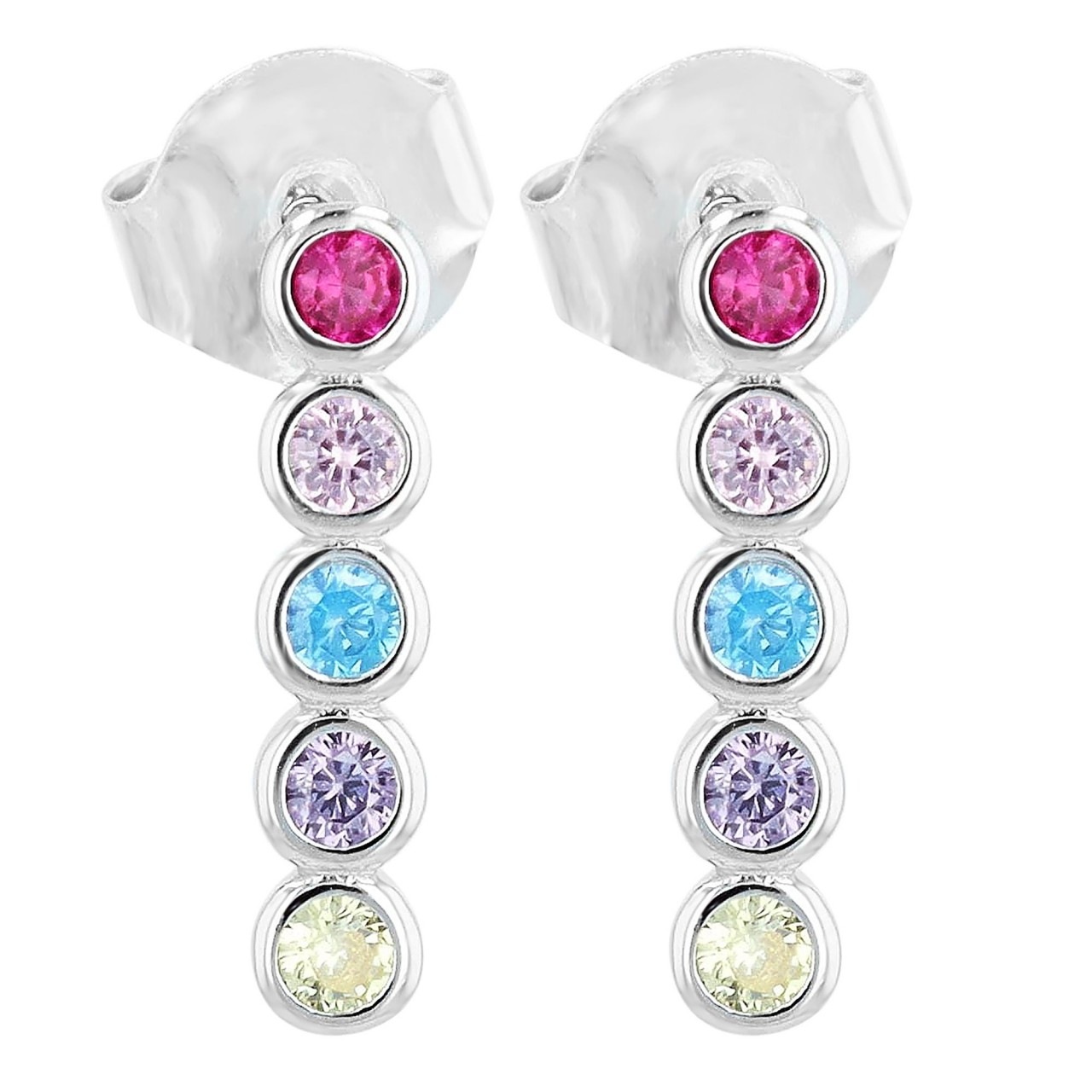 Adelia´s Paar Ohrhänger »Damen Ohrstecker aus poliertem 925 Sterling Silber und Zirkonia«