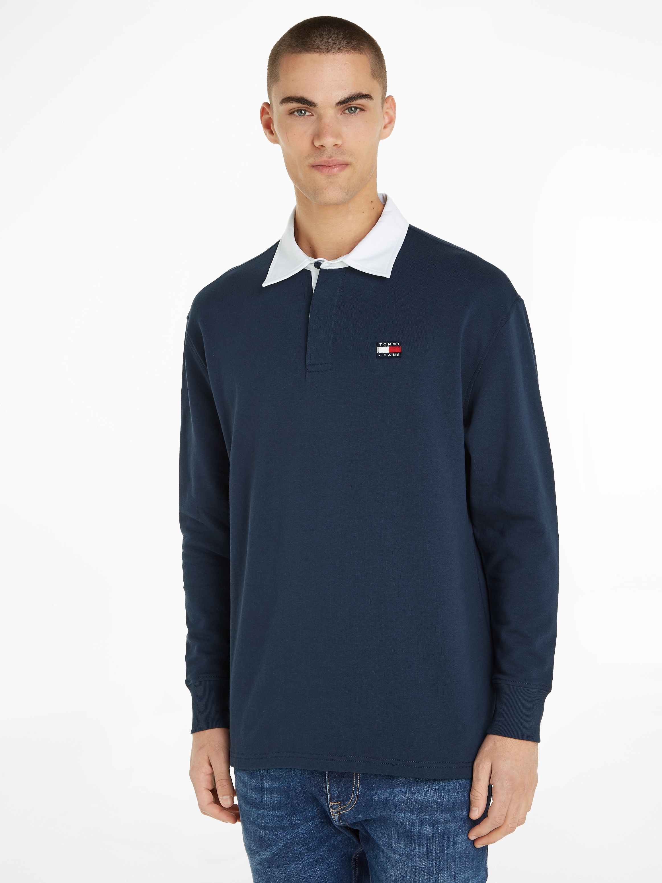 Tommy Jeans Langarm-Poloshirt »TJM BADGE RUGBY«