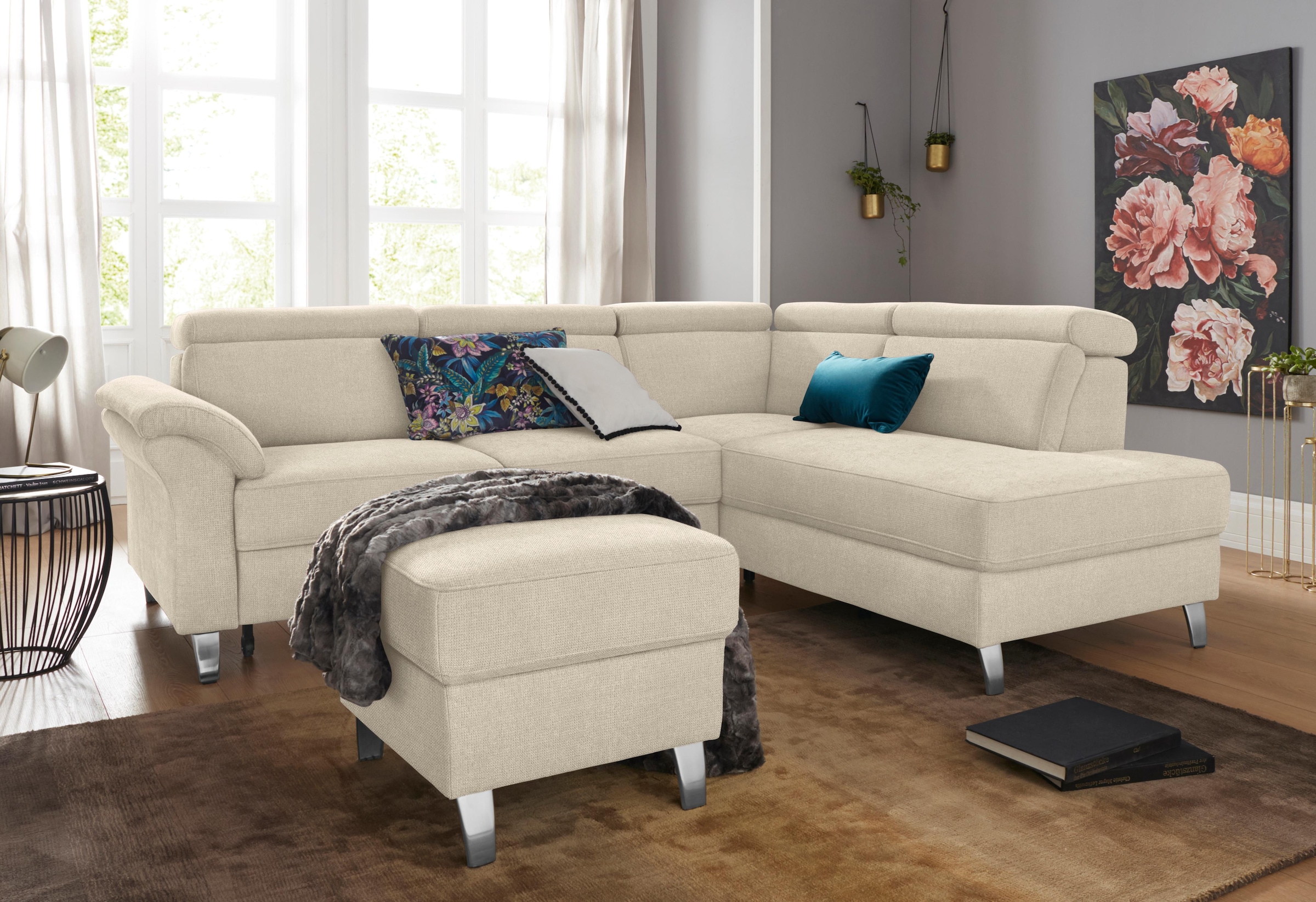 sit&more Ecksofa »Arngast L-Form«, inklusive Kopfteilverstellung und Federkern