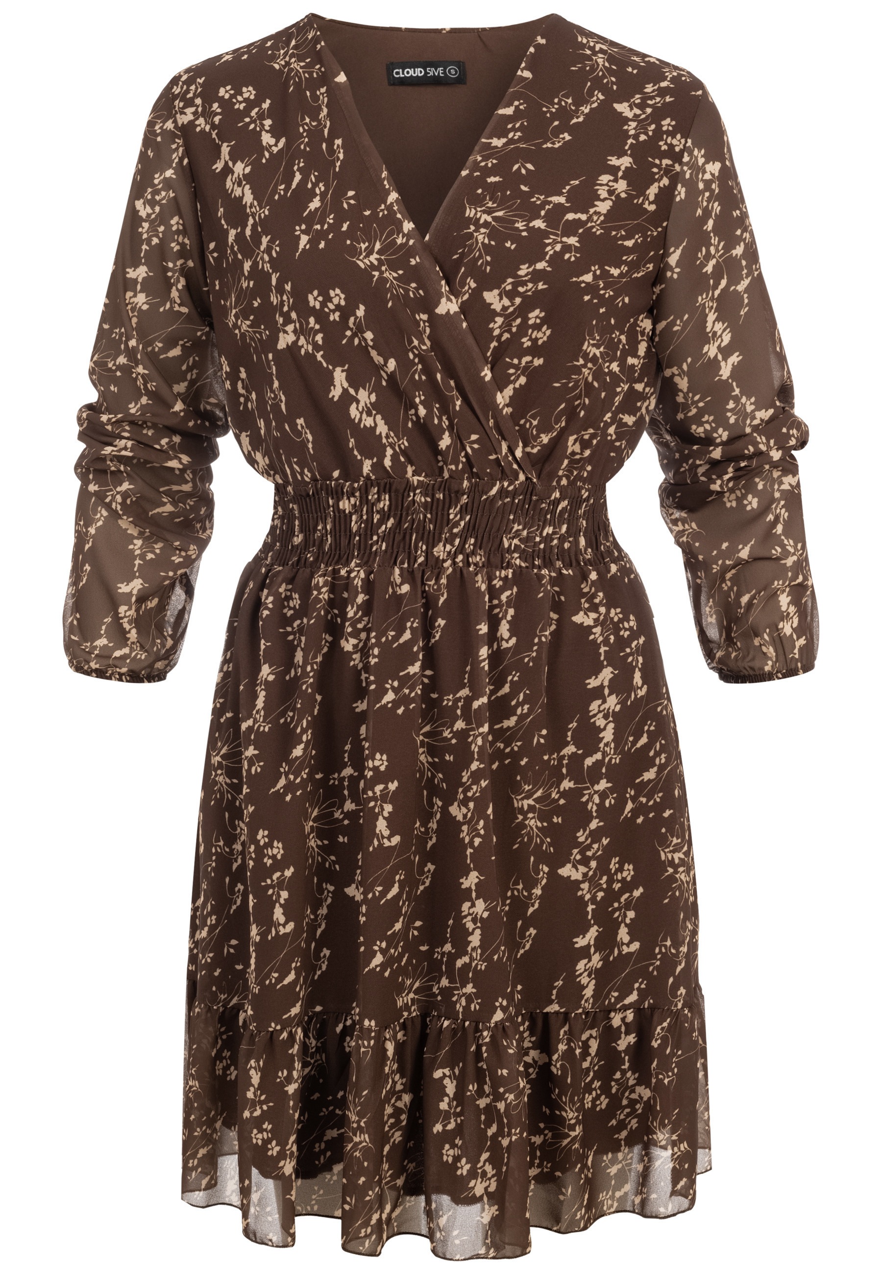 CLOUD 5IVE A-Linien-Kleid "CLOUD 5IVE Longsleeve Dress with abstract print" 1 tlg.