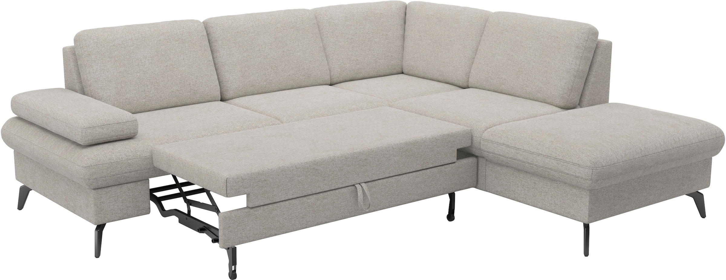sit&more Ecksofa »Morris Jubi L-Form«, inkl. Armteilfunktion und 1 Zierkissen, wahlweise mit Bettfunktion