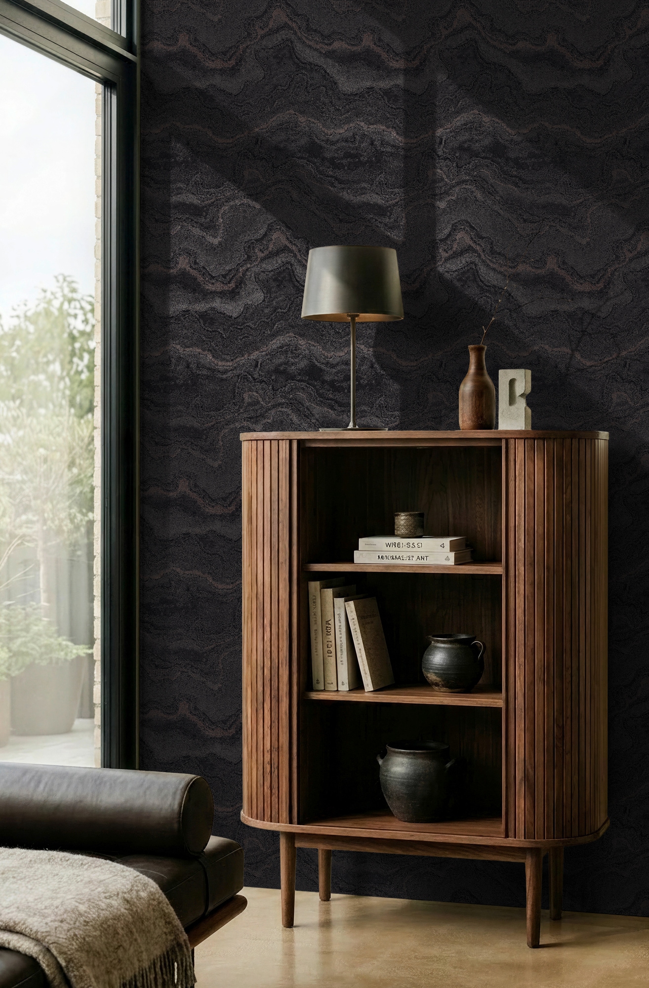 living walls Vliestapete "Cosiness Marmor – Vorgeleimte Vliestapete mit Glanzeffekt" Steinoptik glänzend metallic strukturiert Edle Marmoroptik mit glänzenden Metallic-Akzenten