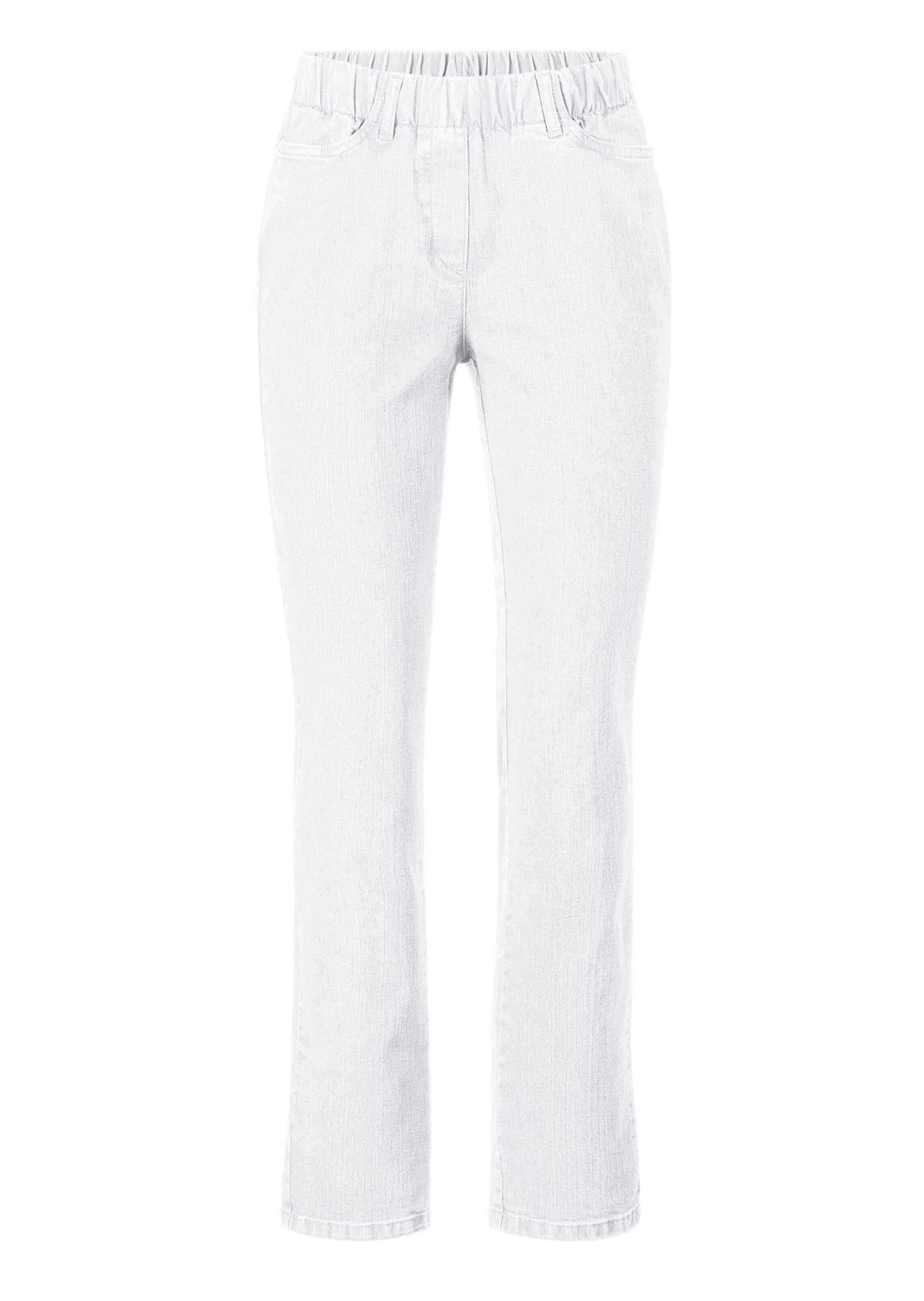 GOLDNER Regular-fit-Jeans "Kurzgröße Klassische Jeansschlupfhose LOUISA" Dehnbar in jede Richtung