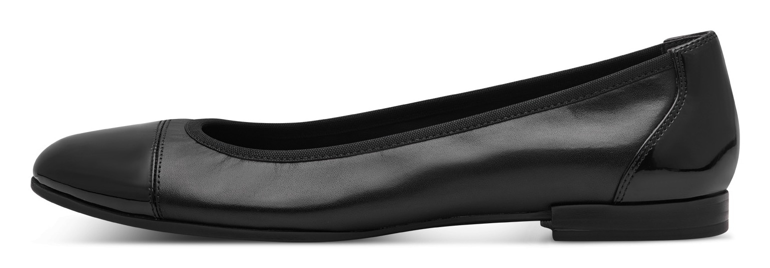 Tamaris Ballerina, Blockabsatz, Businessschuh, Schlupfschuh mit Elastikeinfass