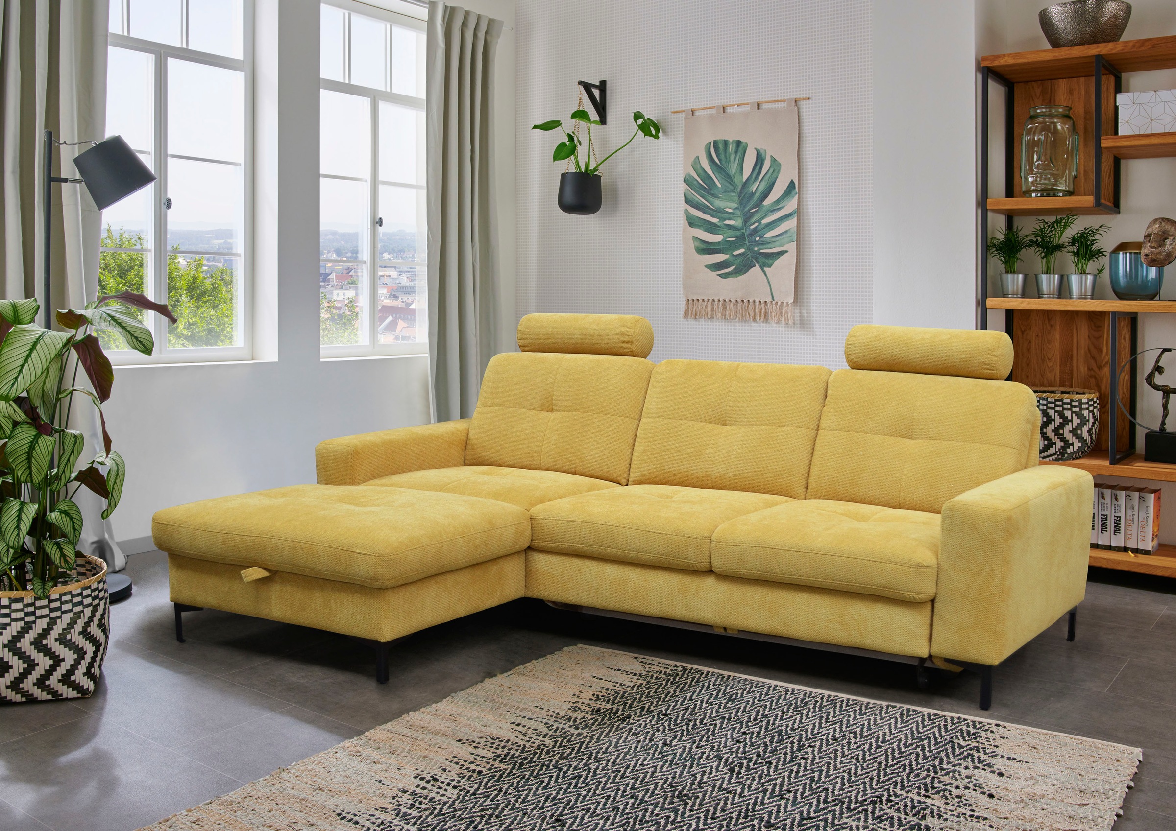 alina Ecksofa »Stelvia«, Inklusive Nackenstützen, Breite 254 cm