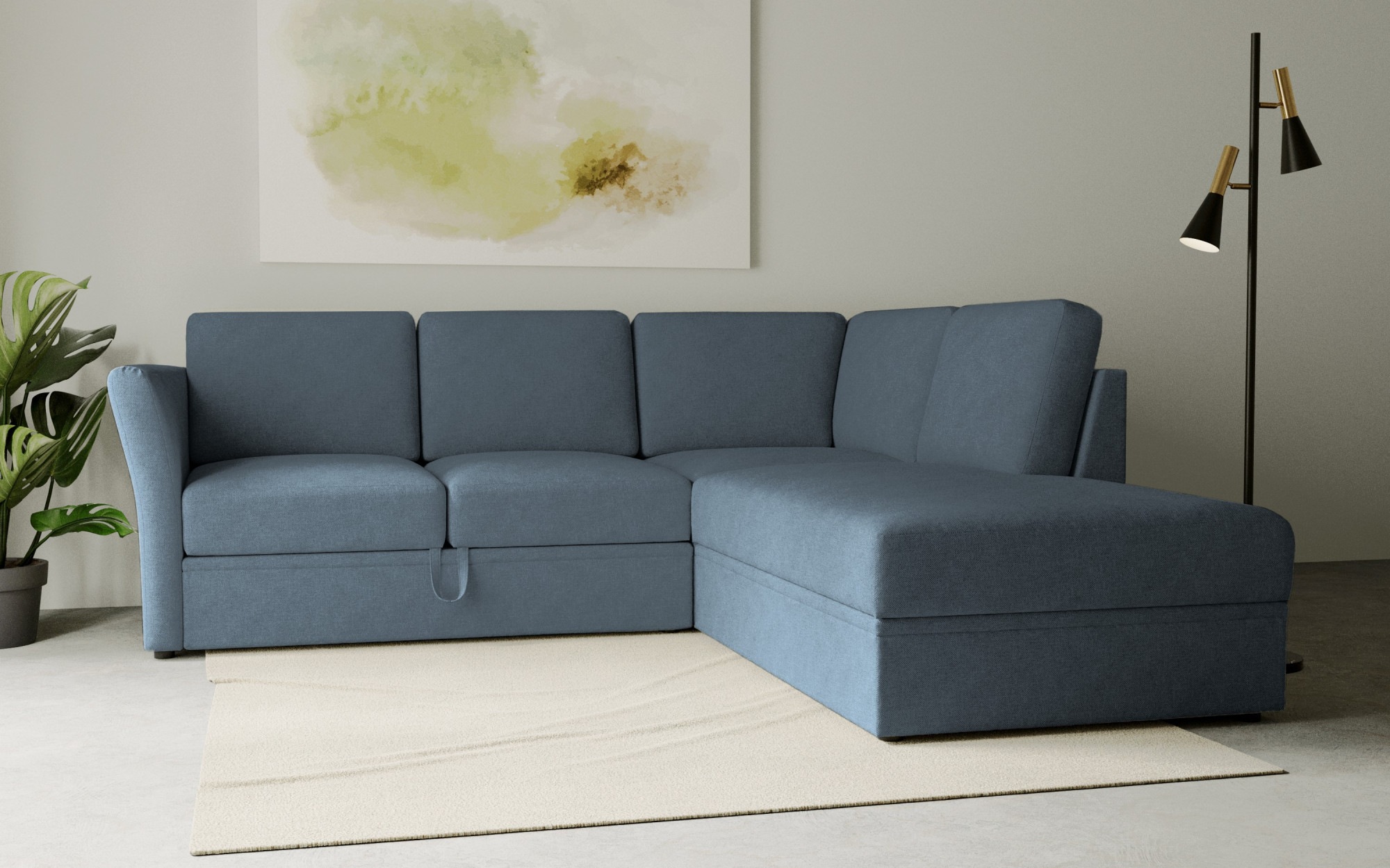 OTTO home Ecksofa "Lavars, L-Form, Schlafsofa" mit Bettfunktion und Stauraum, in zwei verschiedenen Bezugsqualitäten