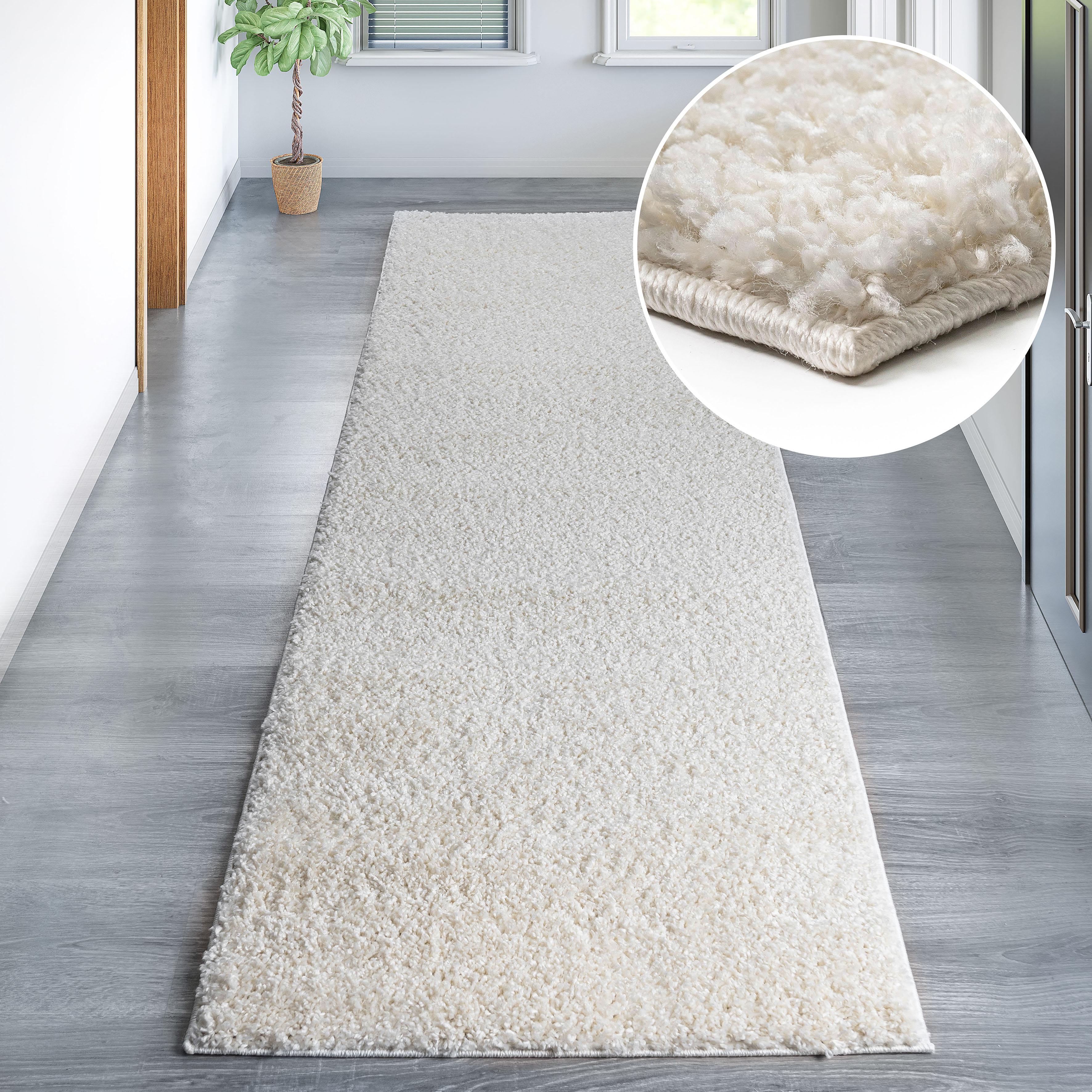 OTTO home Hochflor-Teppich "Viva Shaggy, in Standard- und Premium-Qualität, 30 mm oder 45 mm Höhe" rechteckig 45 mm Höhe Uni Farben, einfarbig, weich, kuschelig, Läufer, Kundenliebling
