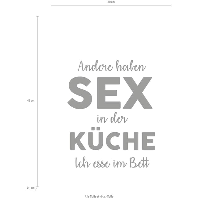 queence Wanddekoobjekt »Andere haben Sex in der ...«, Schriftzug auf  Stahlblech bestellen | BAUR