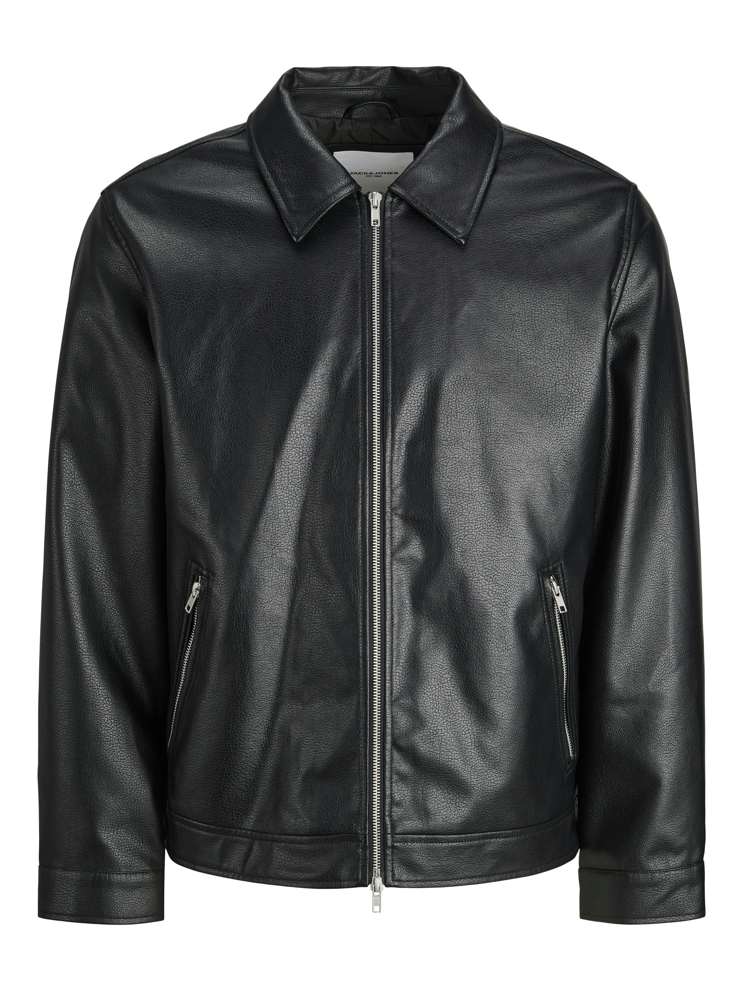Jack & Jones Bikerjacke »JJECASABLANCA PU JACKET NOOS«, ohne Kapuze, mit Fronttaschen