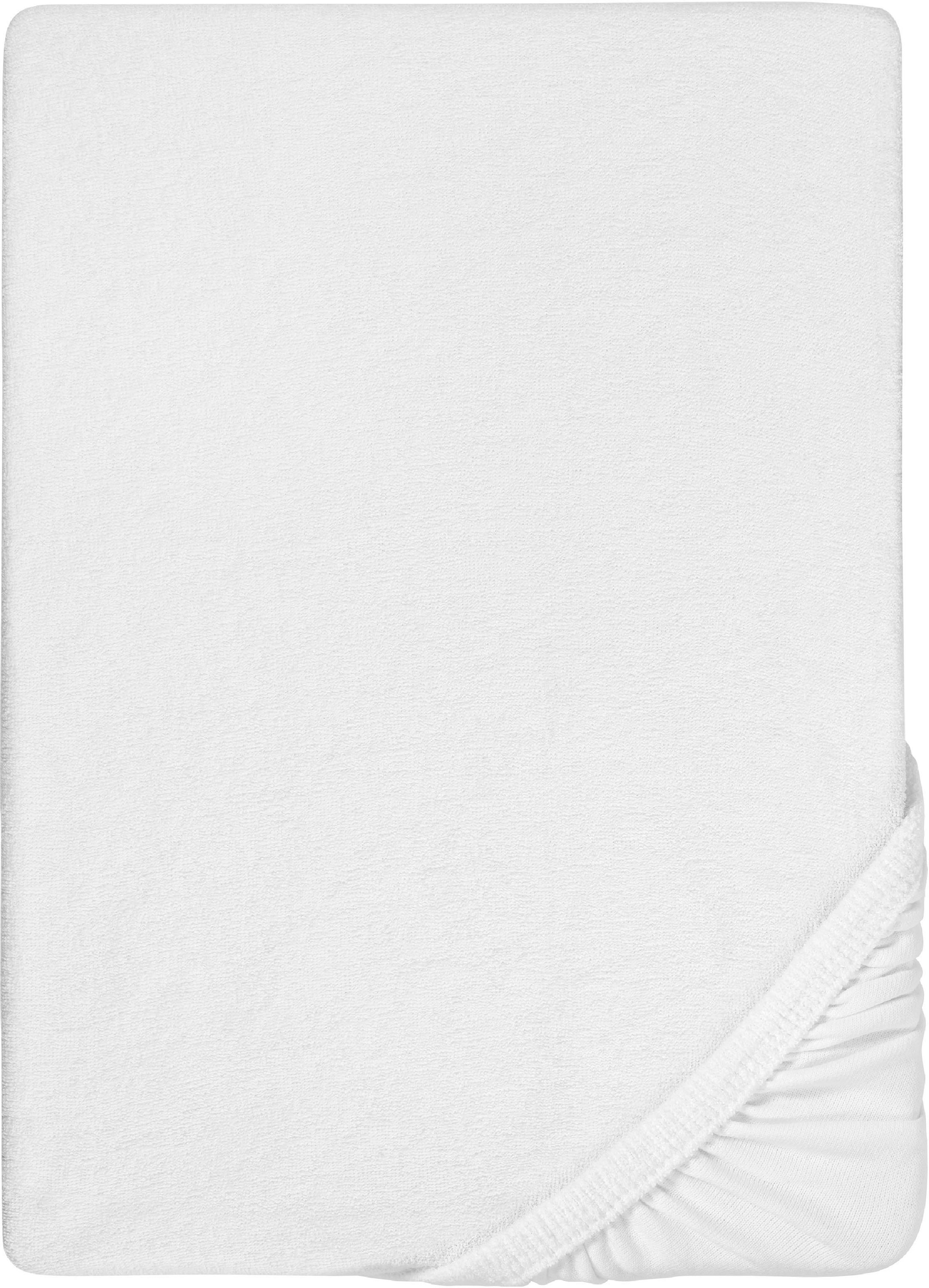 Biberna Spannbettlaken "0012344 Premium Frottee-Stretch Spannbetttuch 80% Baumwolle" Frottee-Stretch, Rundumgummi, bügelfrei, ab Größe 90 x 190 cm