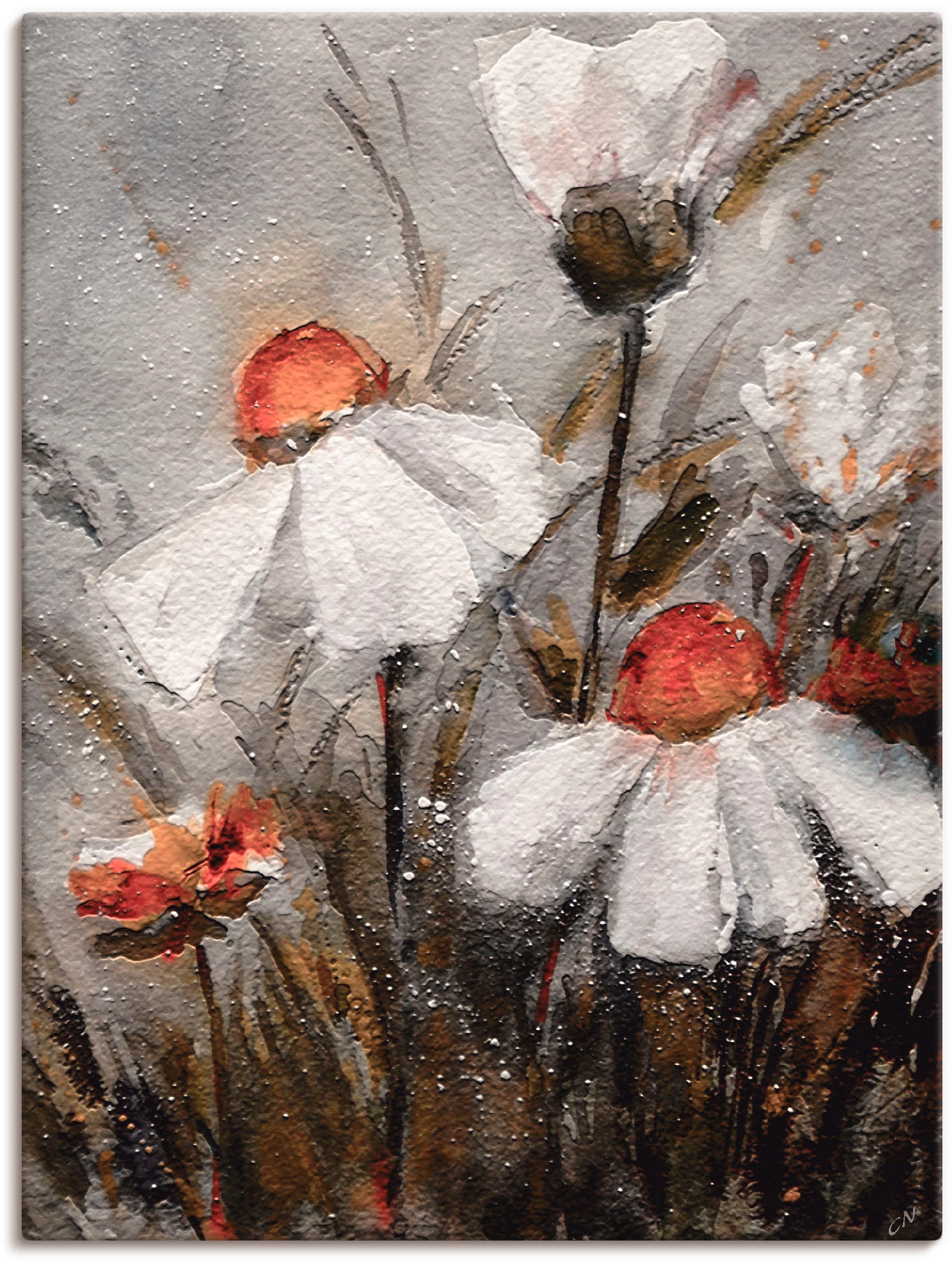Artland Wandbild »Margeriten I«, Blumen, (1 St.), als Leinwandbild,  Wandaufkleber oder Poster in versch. Größen bestellen | BAUR