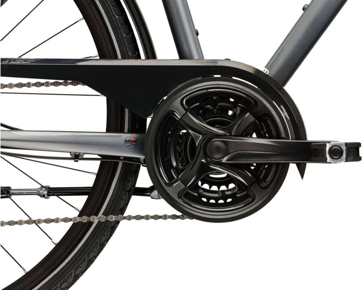 Kross Trekkingrad »Herren-Trekkingrad 28" Trans 4.0 Grau 24 Gänge« 24 Gang Shimano ACERA M3020 Schaltwerk Kettenschaltung