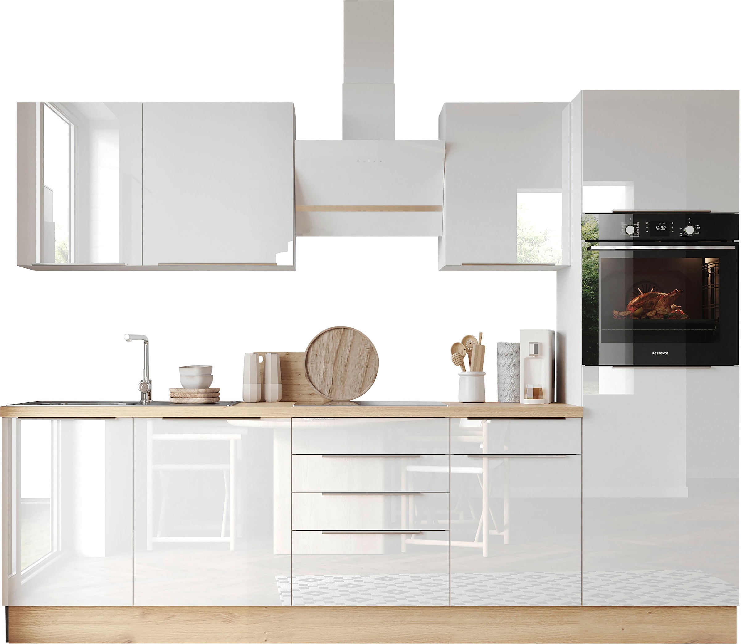 Küchenzeile »Safado aus der Serie Marleen«, Breite 280 cm, hochwertige Ausstattung wie...