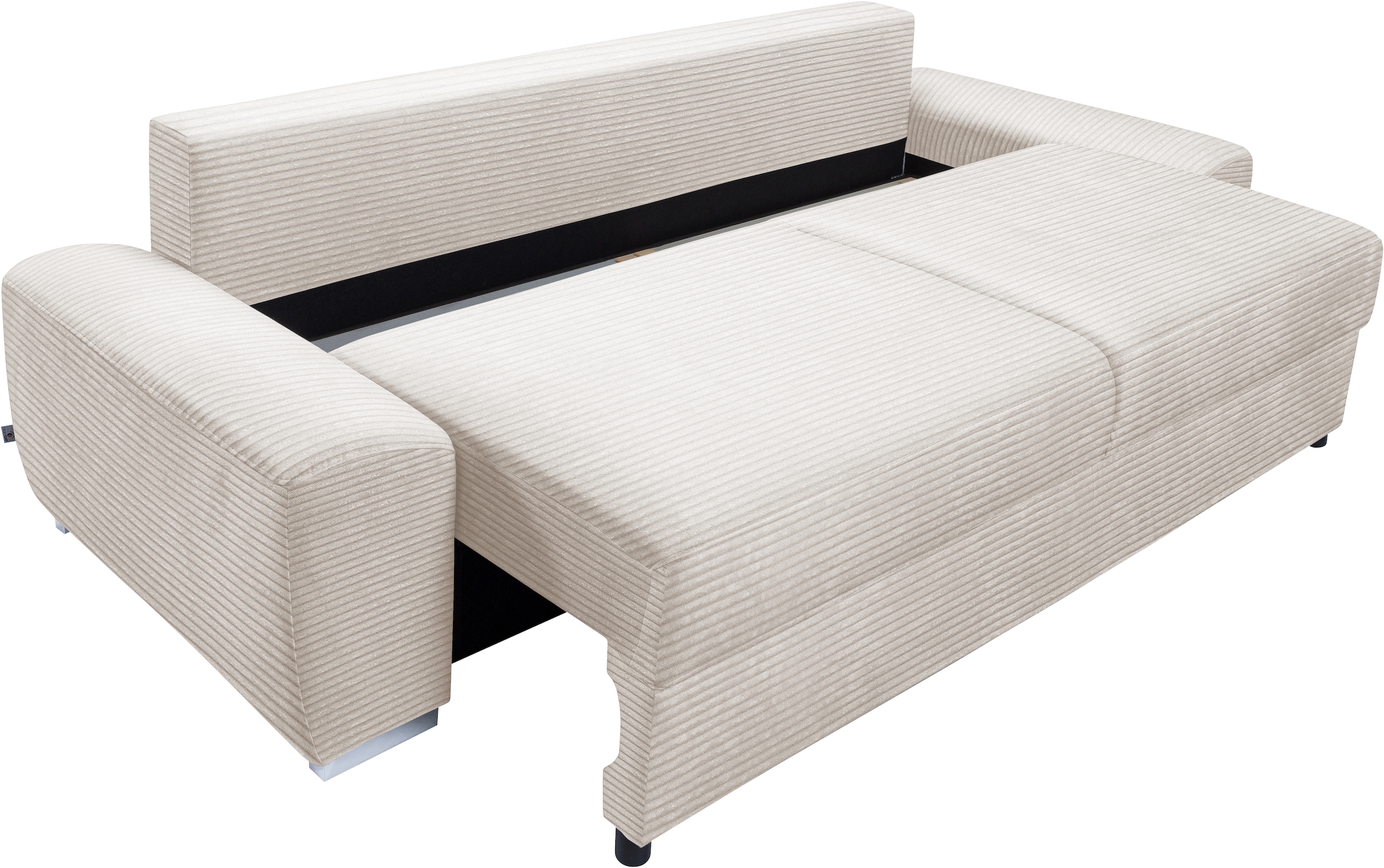 exxpo - sofa fashion 2-Sitzer »SOLSBURY, Sofa, Schlafsofa«, inkl. Federkern-Polsterung, Bettfunktion und Stauraum, in Cord