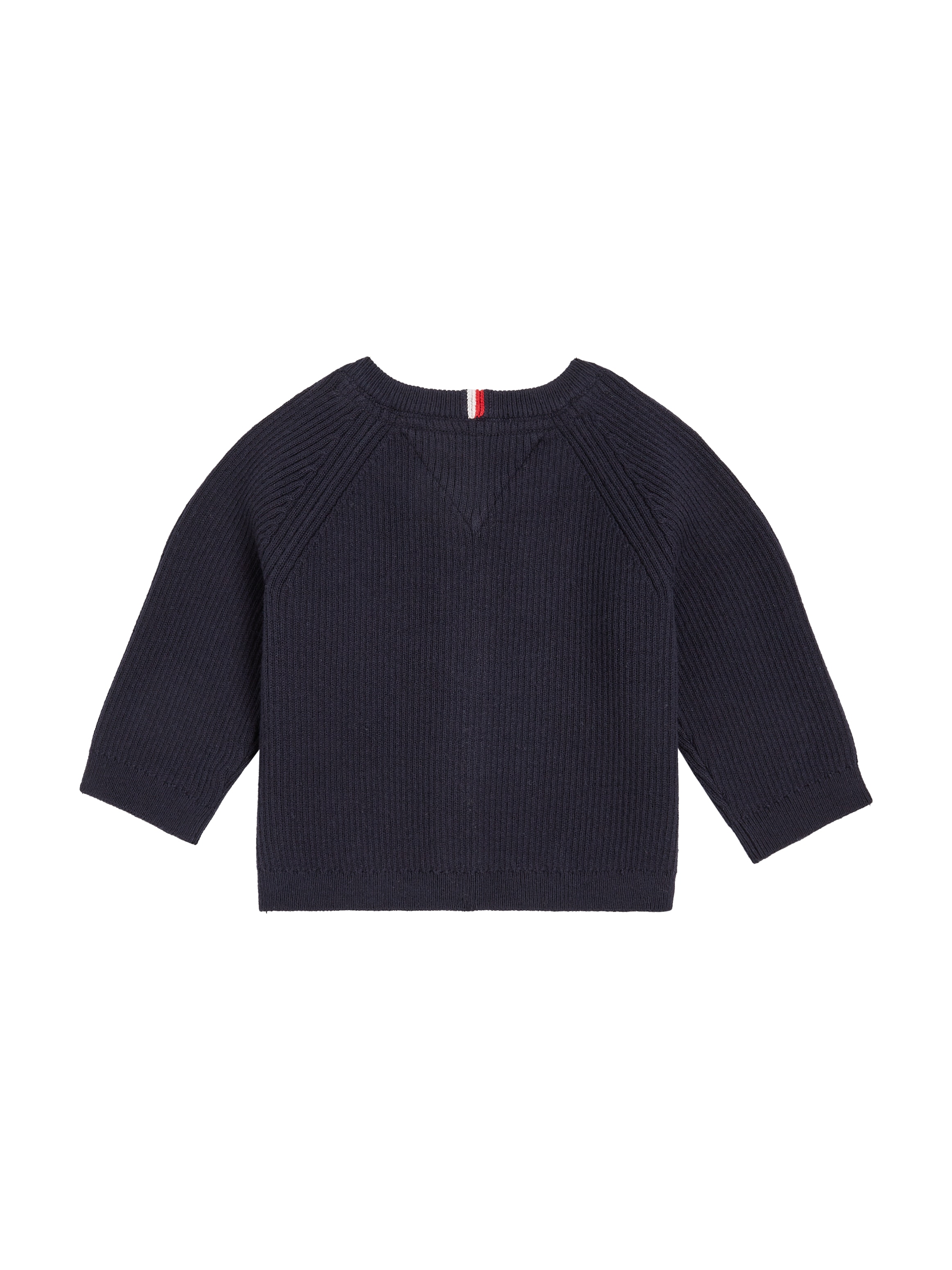 Tommy Hilfiger Strickjacke »ESSENTIAL REGULAR CARDIGAN LS«, Baby bis 2 Jahre mit Logostickerei