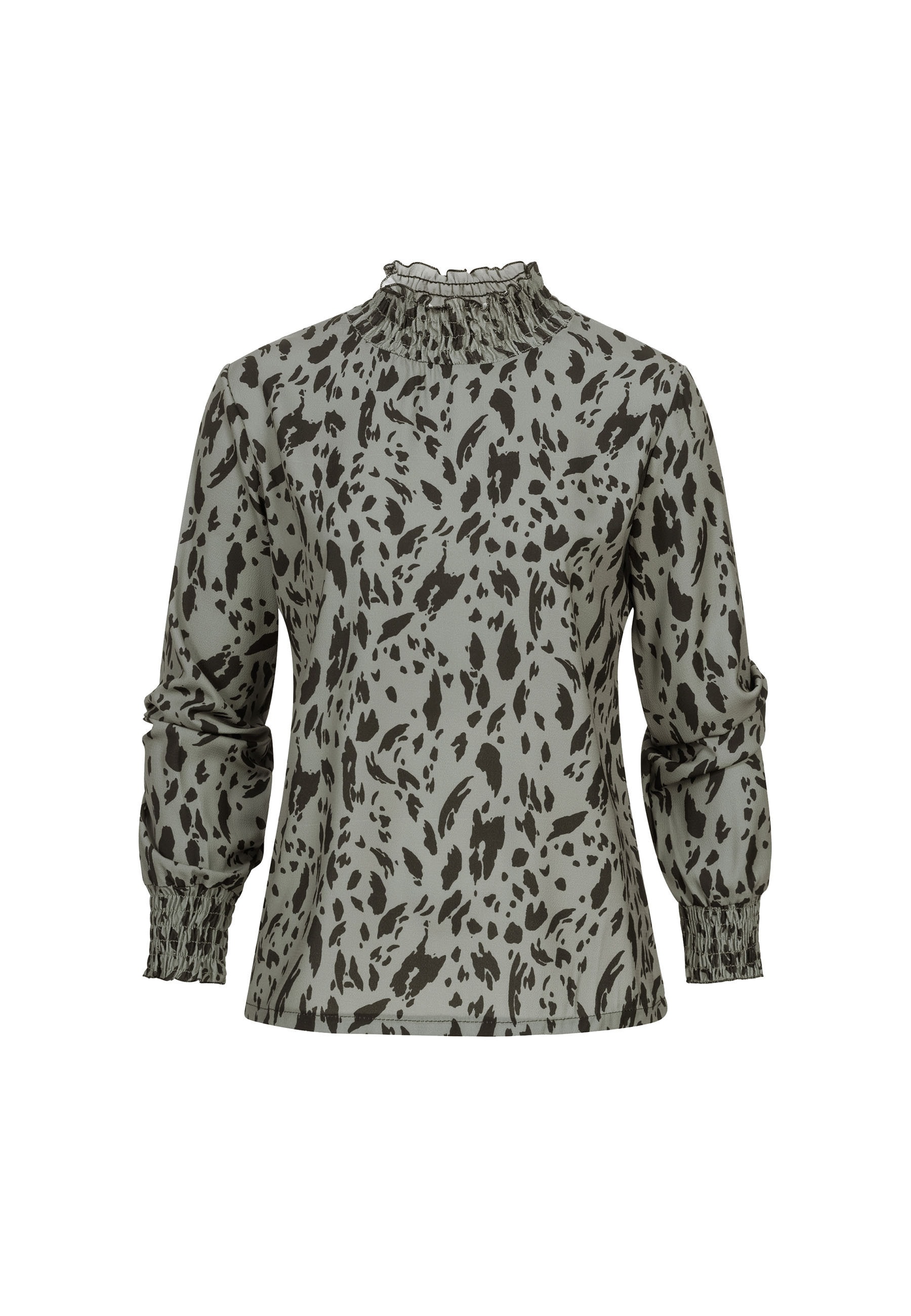 CLOUD 5IVE Klassische Bluse "CLOUD 5IVE Choker Blouse with leo print"
